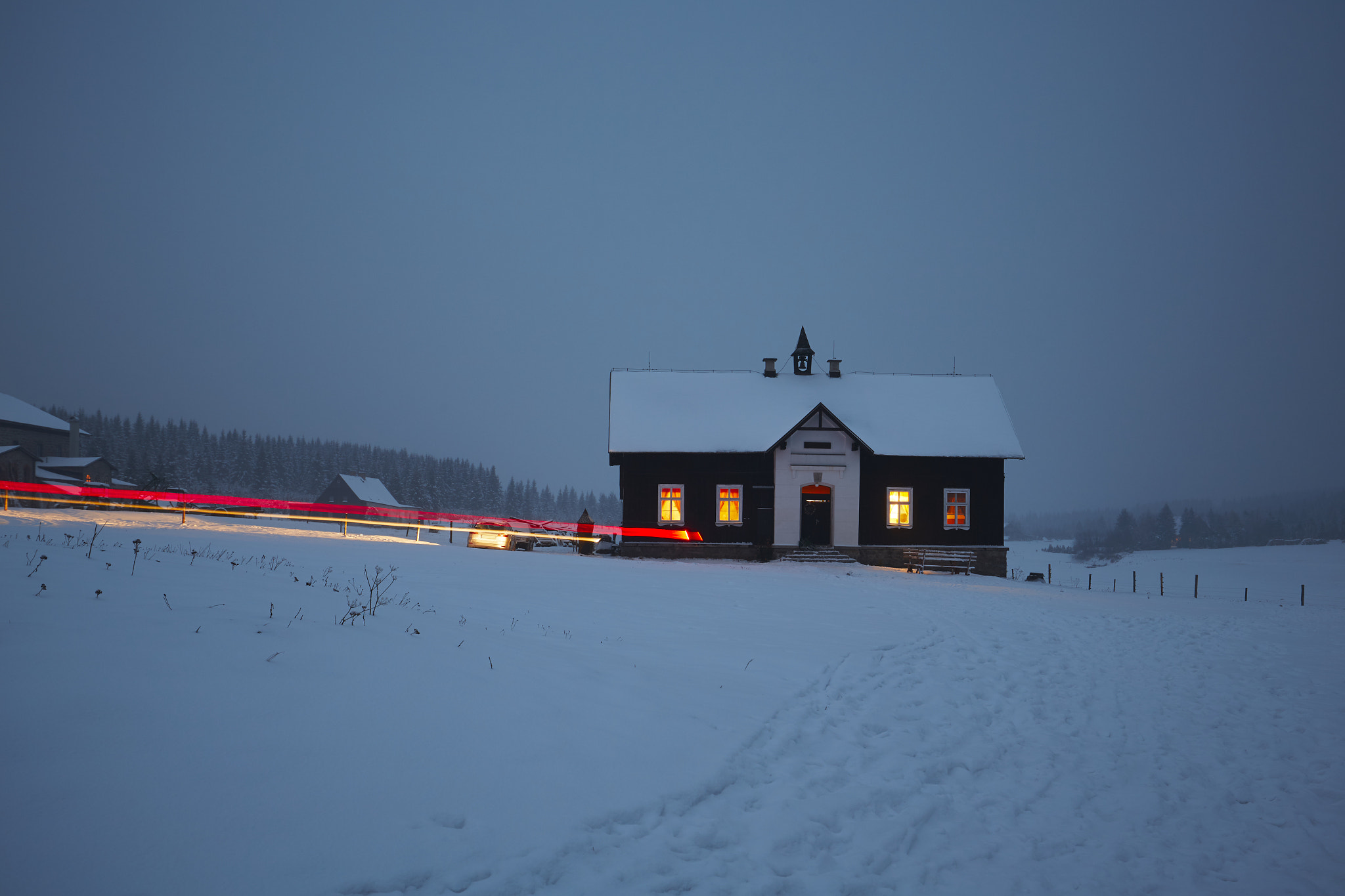 Night in mountains