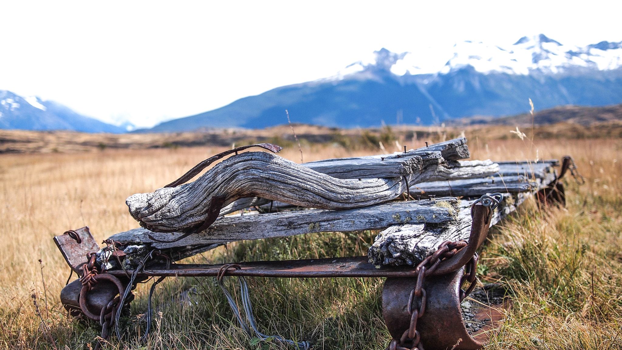 Olympus PEN E-PL1 + Panasonic Lumix G 20mm F1.7 ASPH sample photo. Sleigh ride in patagonia photography