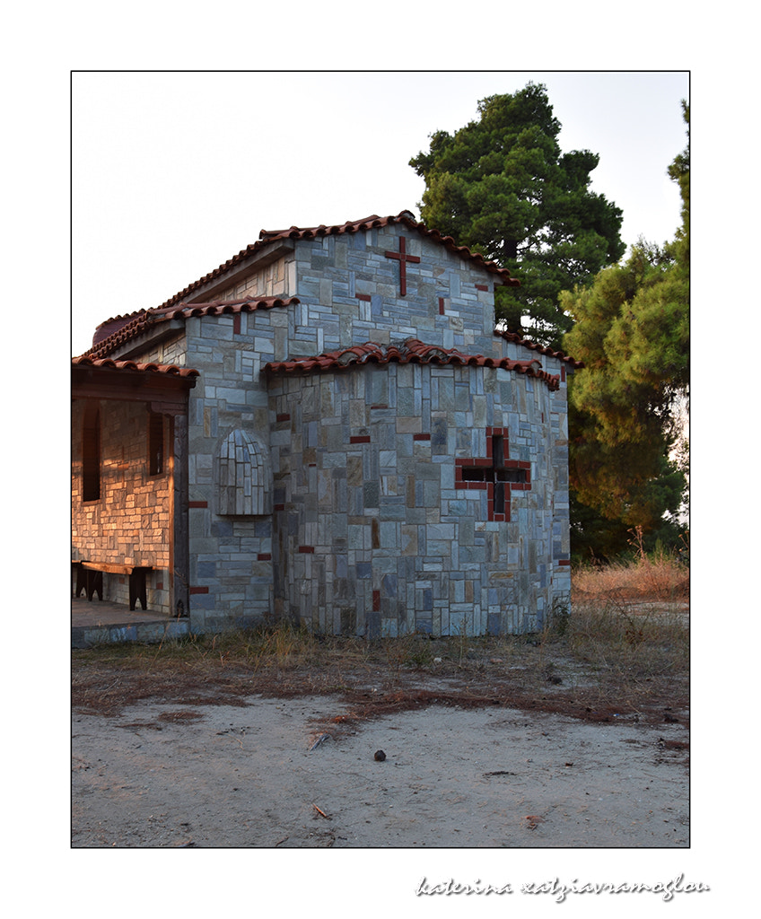 Nikon D5300 + AF Zoom-Nikkor 24-120mm f/3.5-5.6D IF sample photo. Chapel of prophet elias  fourka chalkidiki, greece photography