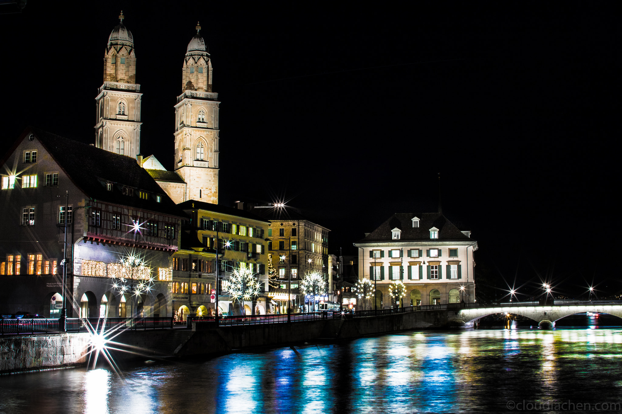 Sigma 30mm F1.4 EX DC HSM sample photo. Zurich nightnight photography