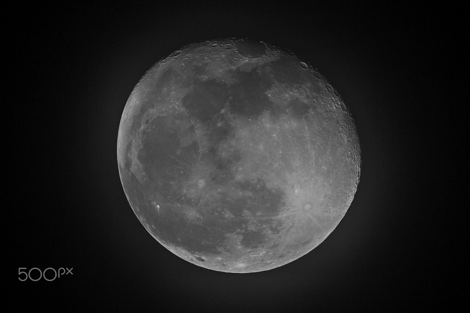 Canon EOS-1D X + Canon EF 500mm F4L IS USM sample photo. Moon photography