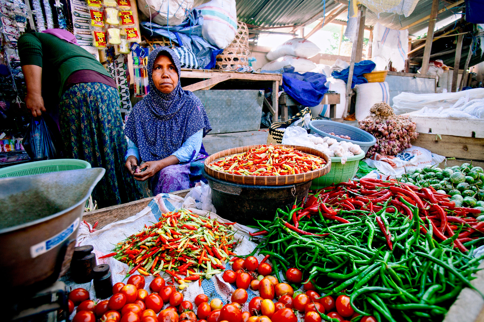 Local market, Lombok