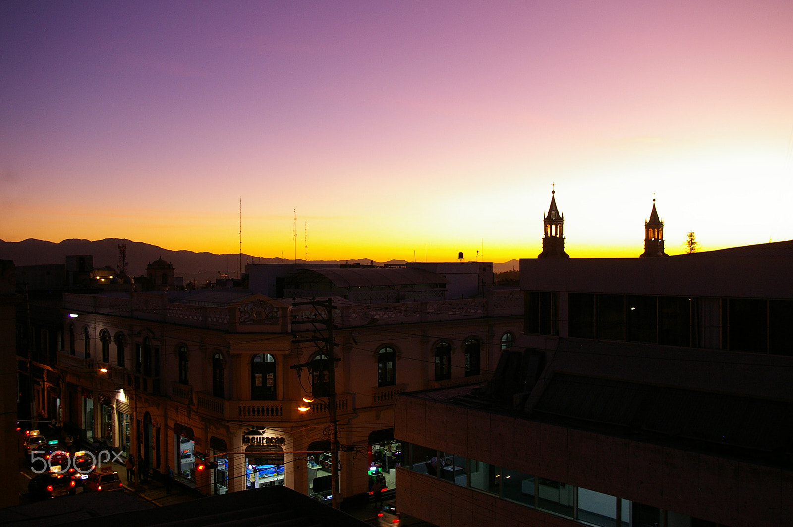 Pentax *ist DL2 sample photo. Sunset over arequipa photography
