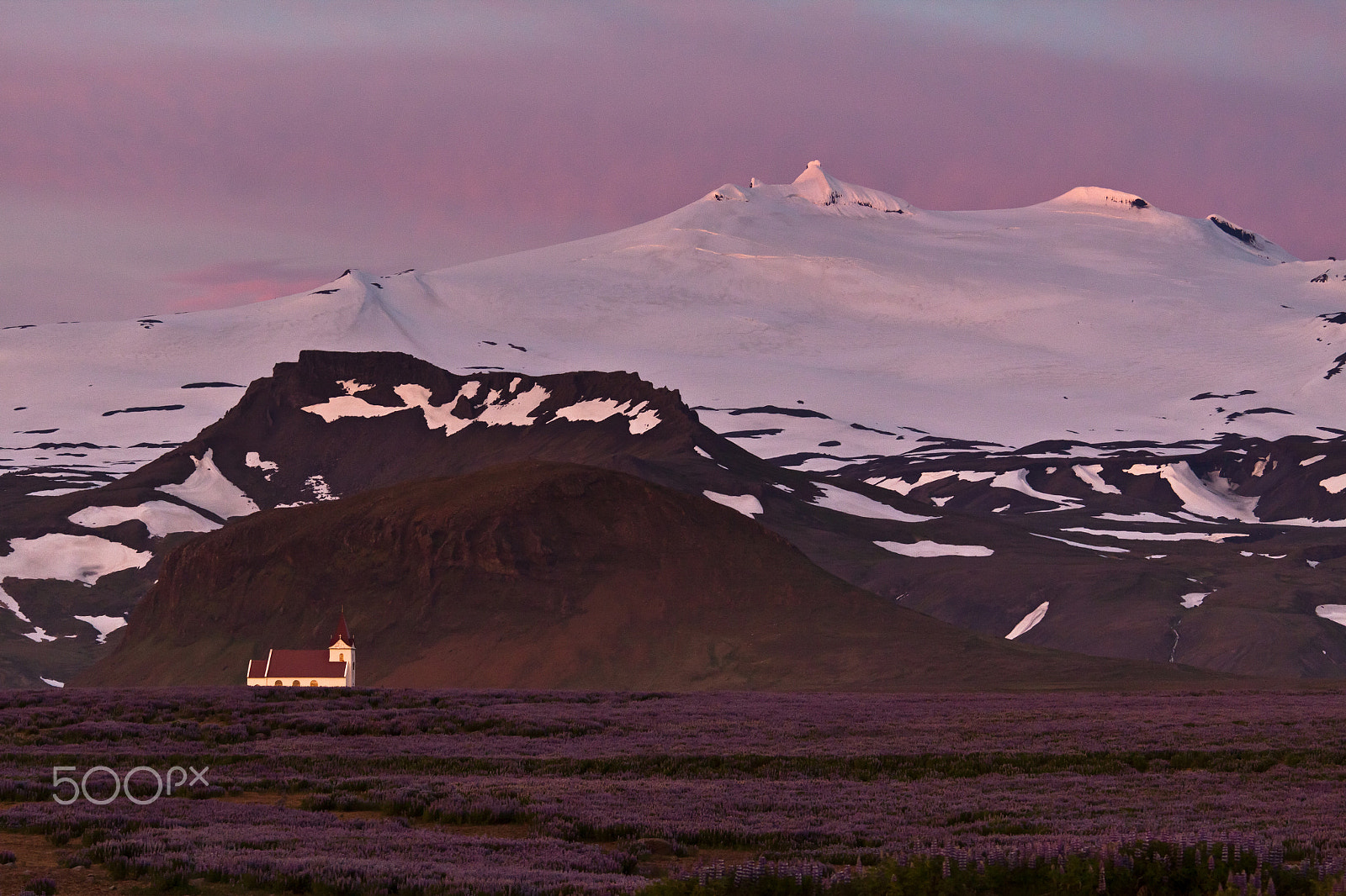 Canon EF 100-400mm F4.5-5.6L IS II USM sample photo. Church on the foot of snaefellsjokull photography