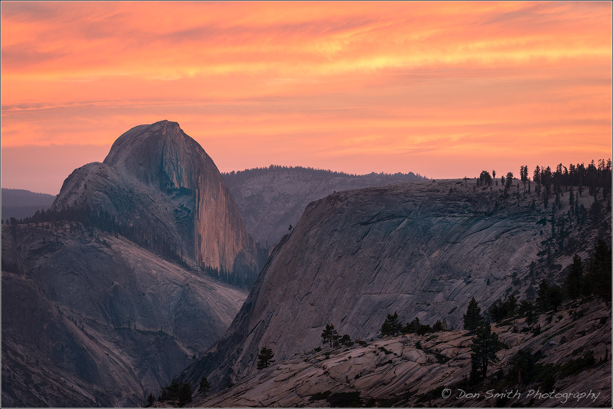 Sigma 150-600mm F5-6.3 DG OS HSM | C sample photo. Dusk sky over half dome photography