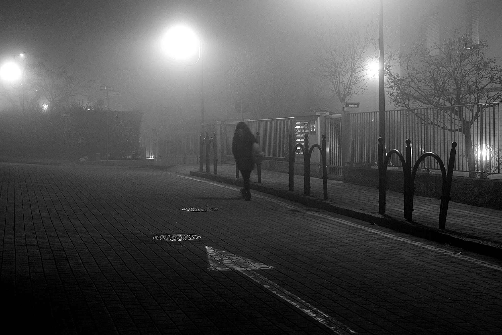 Nikon Df sample photo. Walking in the fog photography