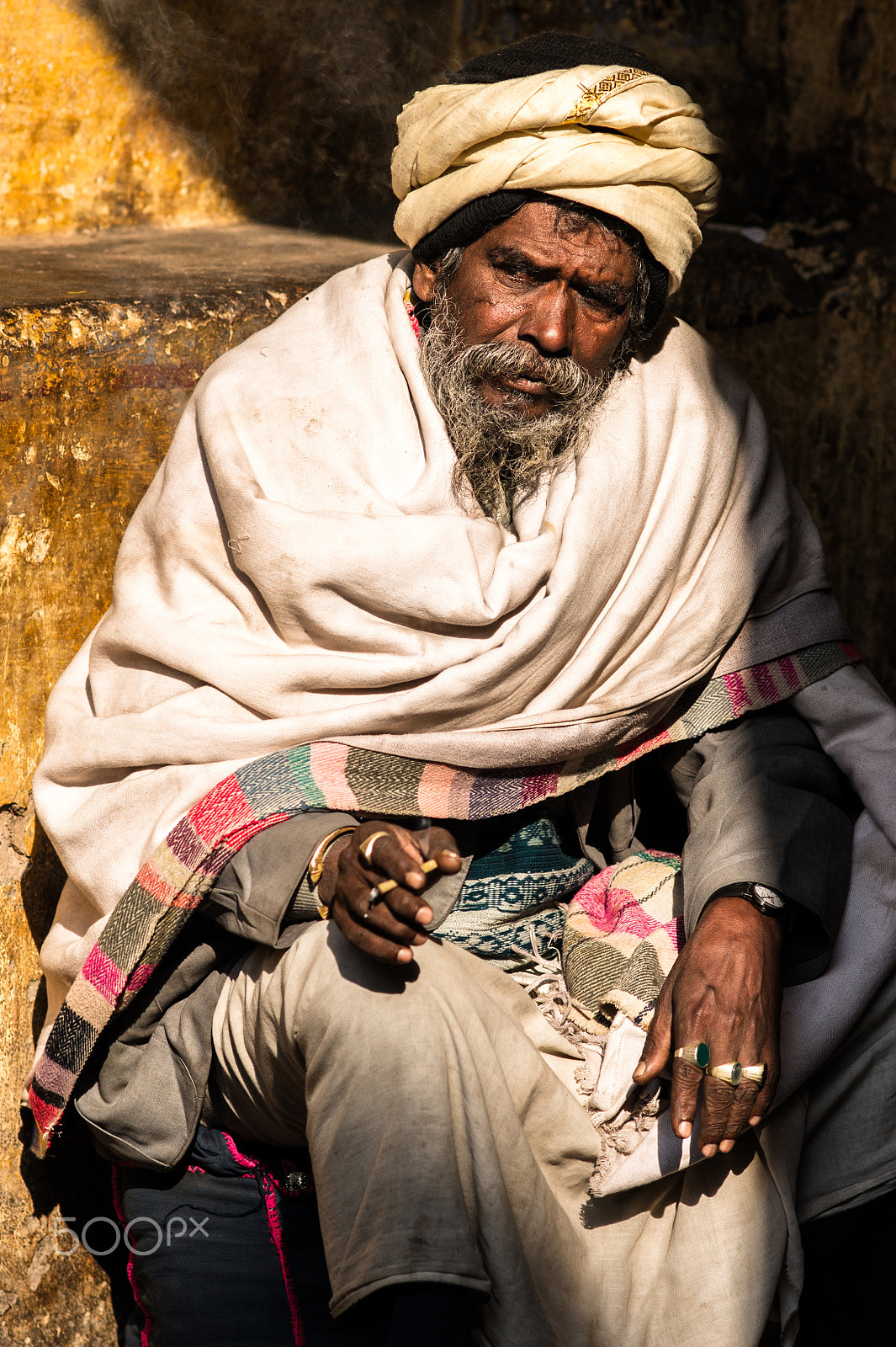 Sony Sonnar T* 135mm F1.8 ZA sample photo. Smoking man in jaipur photography