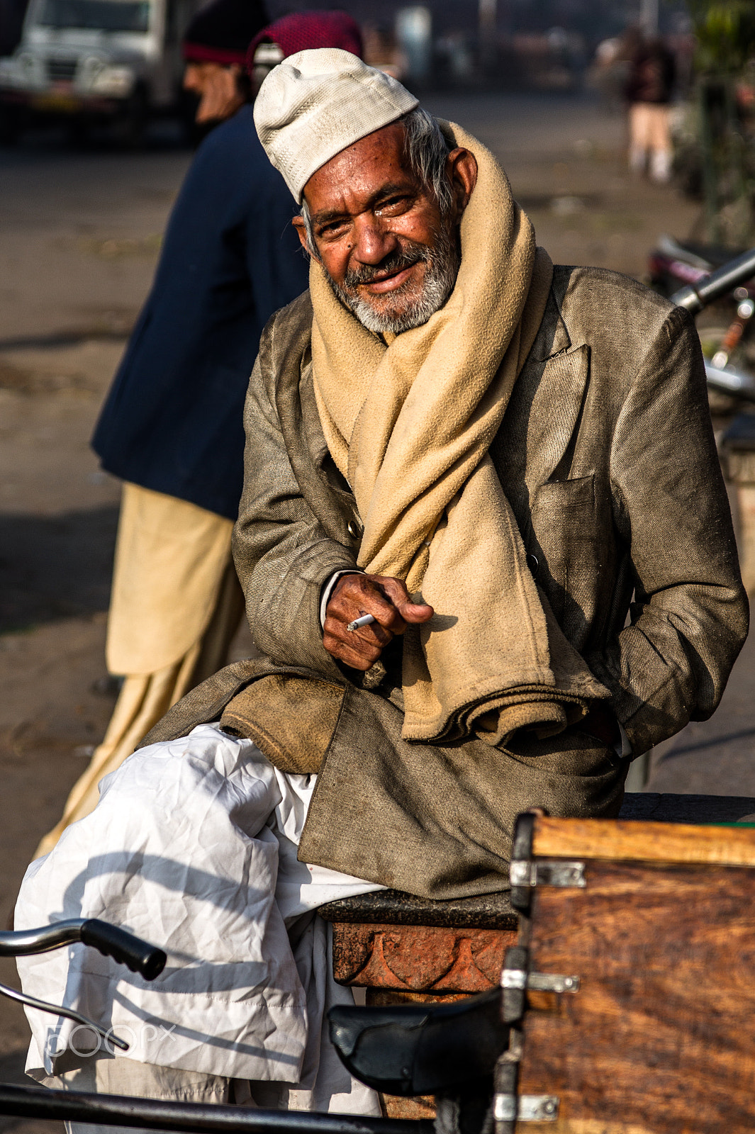 Sony Alpha DSLR-A550 sample photo. Bicycle rickshaws driver in jaipur photography