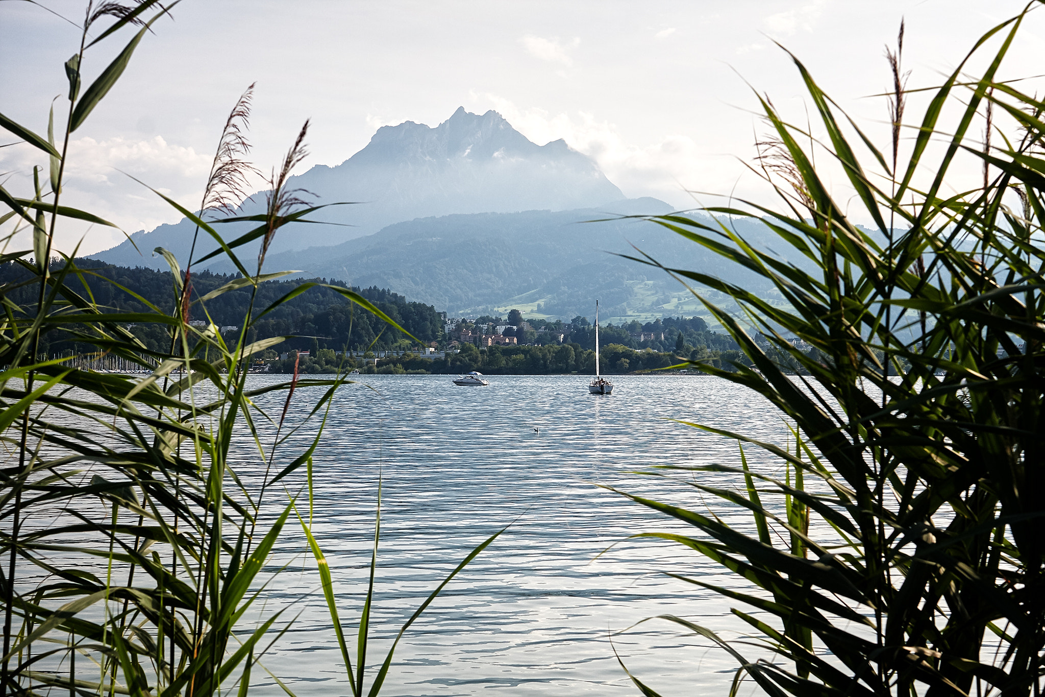 Canon EOS 40D + Canon EF 35mm F1.4L USM sample photo. Lake lucerne and mount pilatus photography
