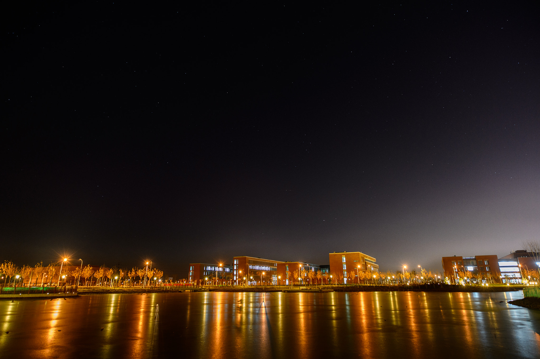 Nikon Df + ZEISS Distagon T* 21mm F2.8 sample photo. Night view of nku photography