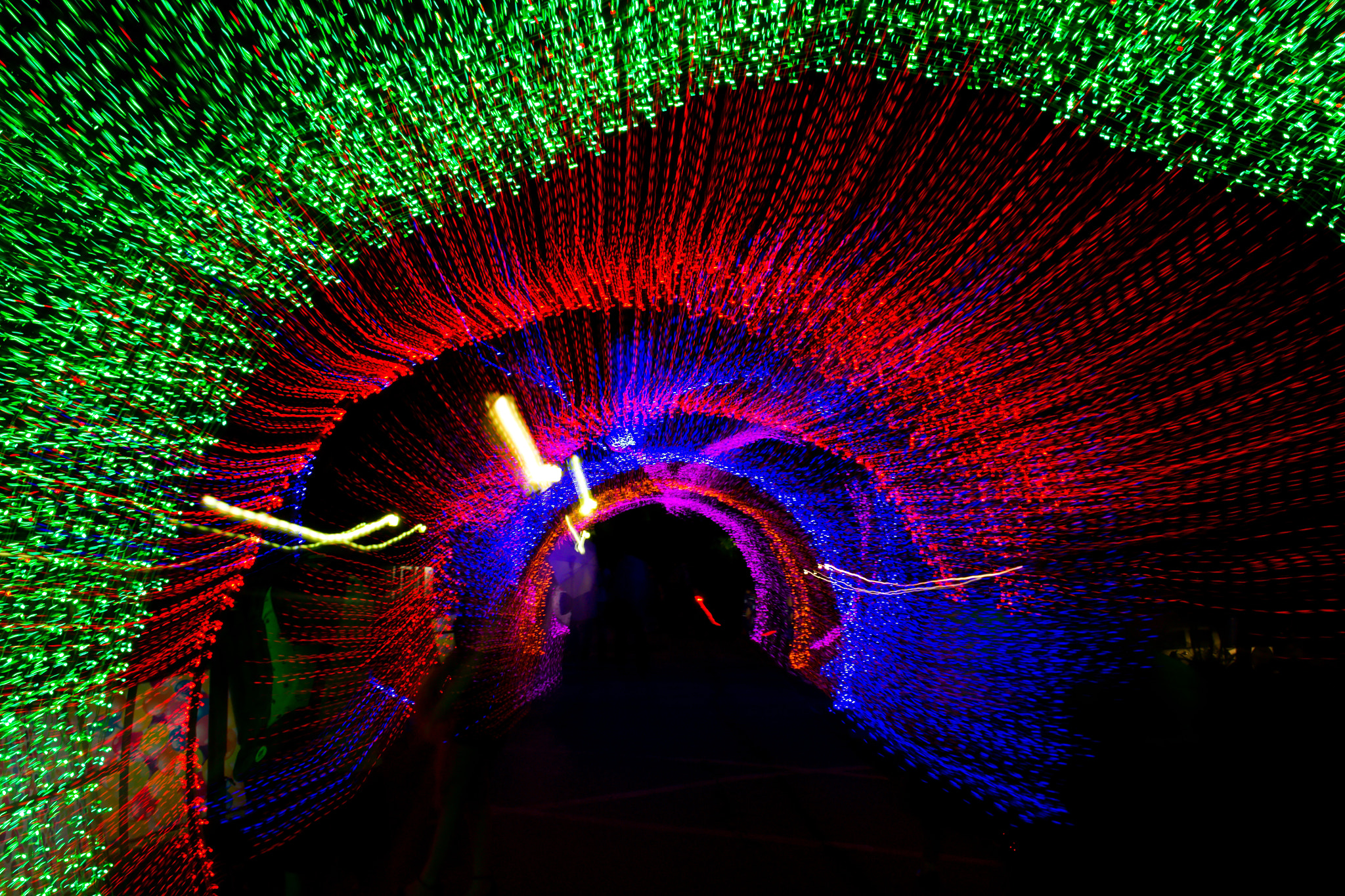 18.00 - 55.00 mm f/3.5 - 5.6 sample photo. Tunnel of neon light in new year photography