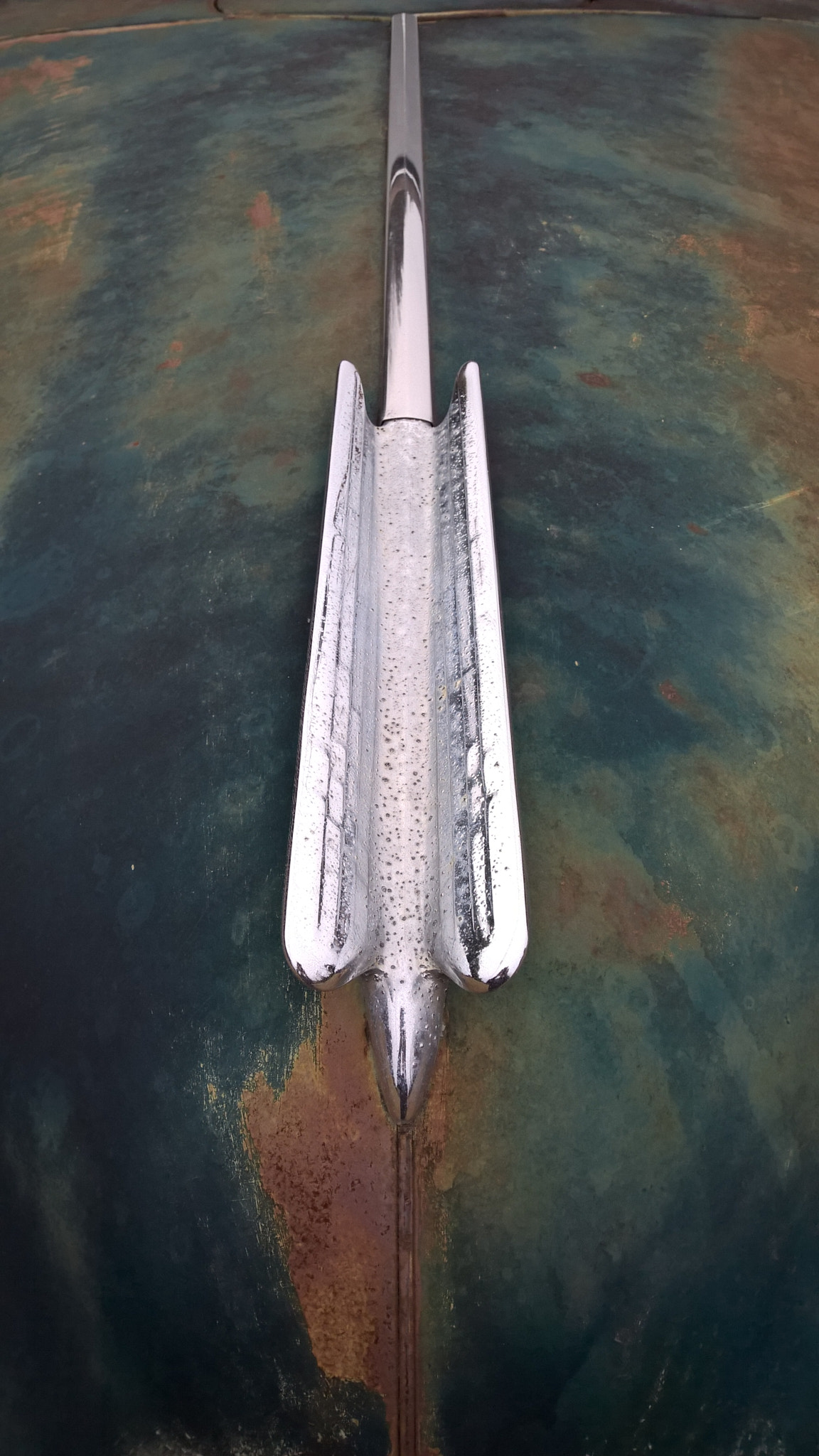 Nokia Lumia 929 sample photo. Old chrysler hood ornament photography
