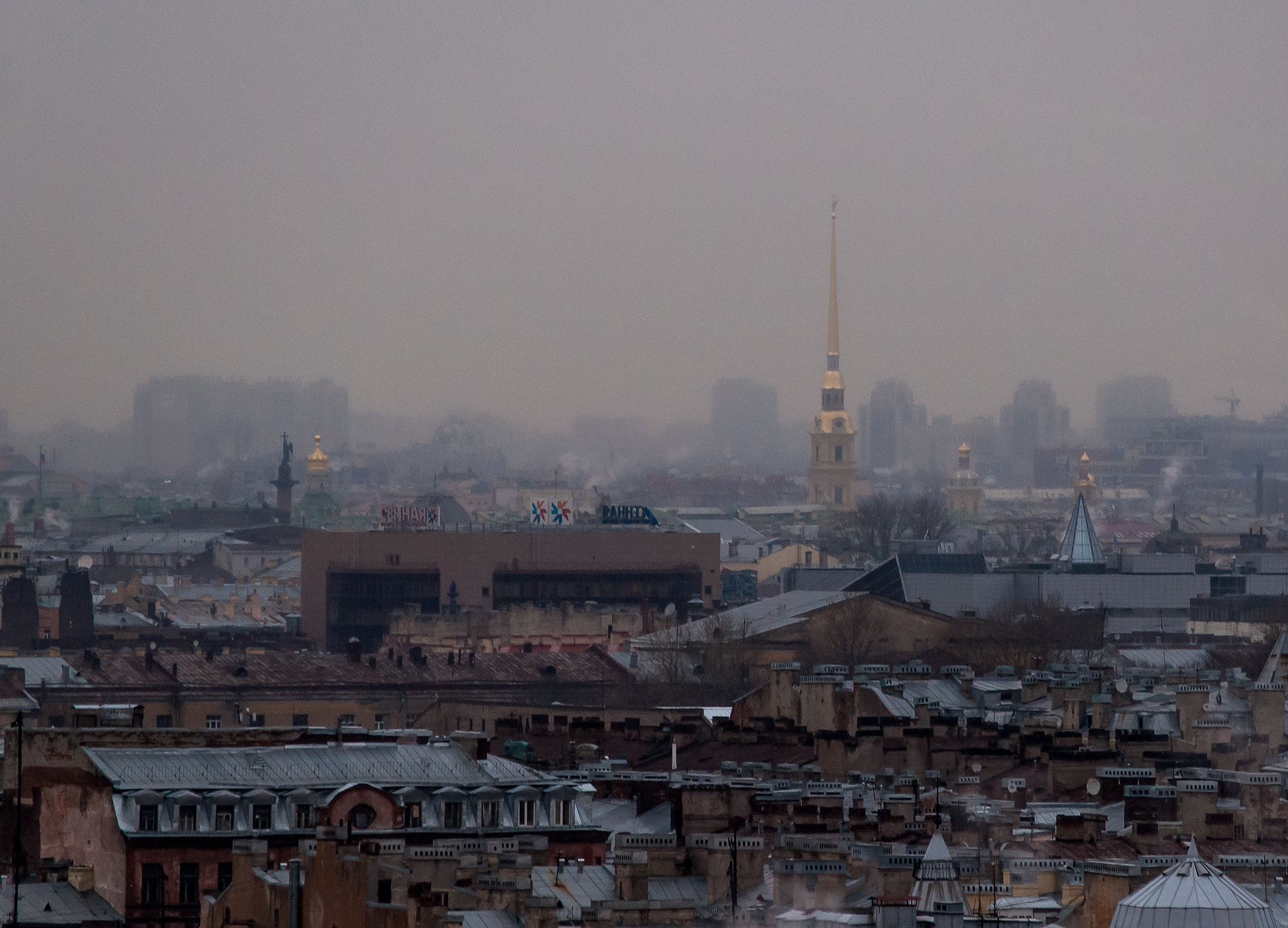 Sony 70-300mm F4.5-5.6 G SSM sample photo. Saint-petersburg roofs photography