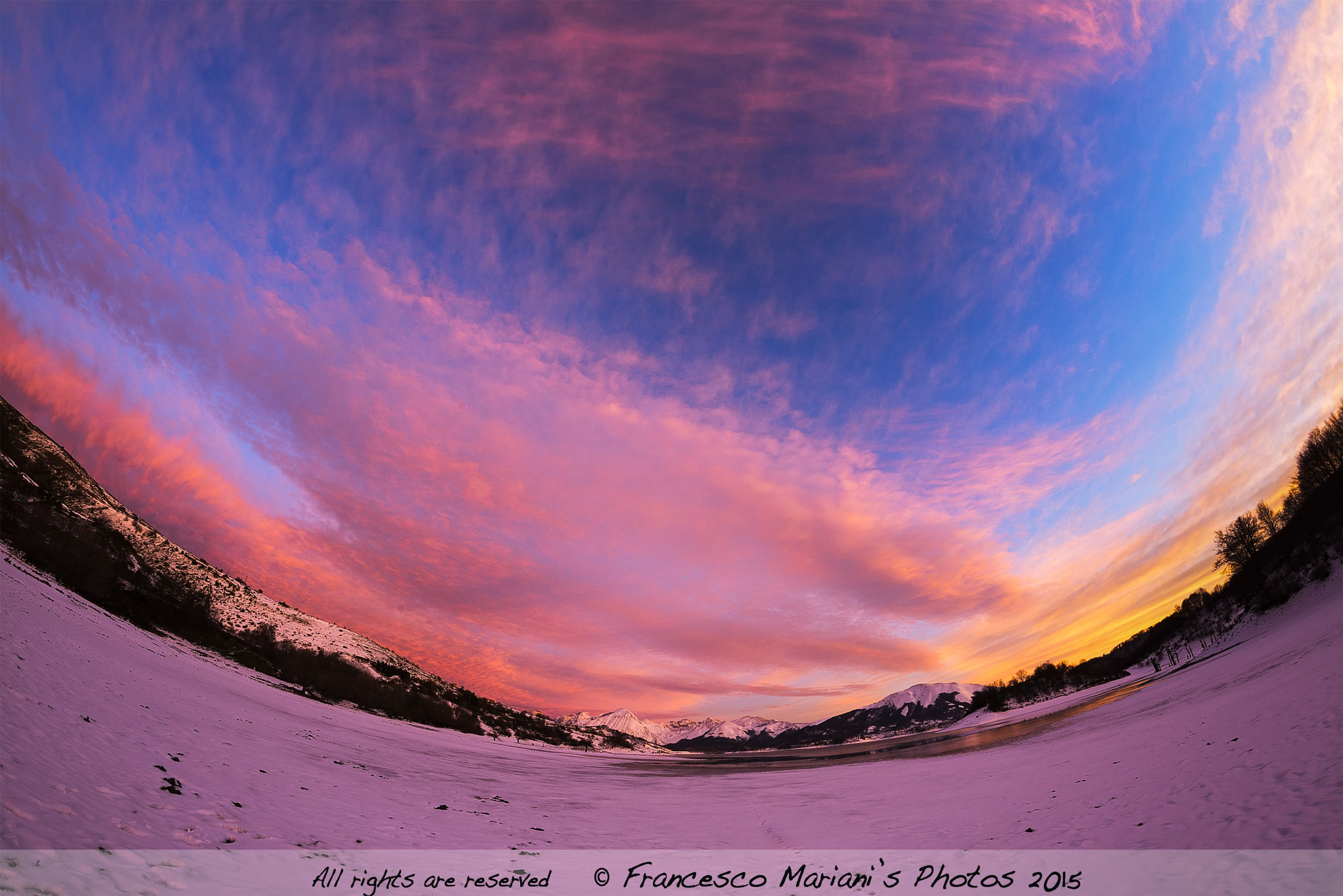 Samyang 12mm F2.8 ED AS NCS Fisheye sample photo. Lago di campotosto photography