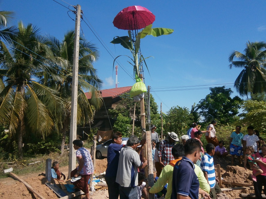 Olympus VG170 sample photo. Buriram home building ceremony photography