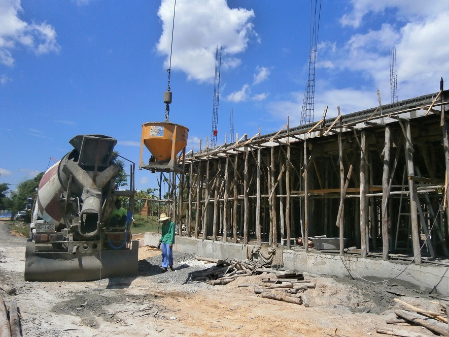 Olympus VG170 sample photo. Buri ram home building concrete delivery photography