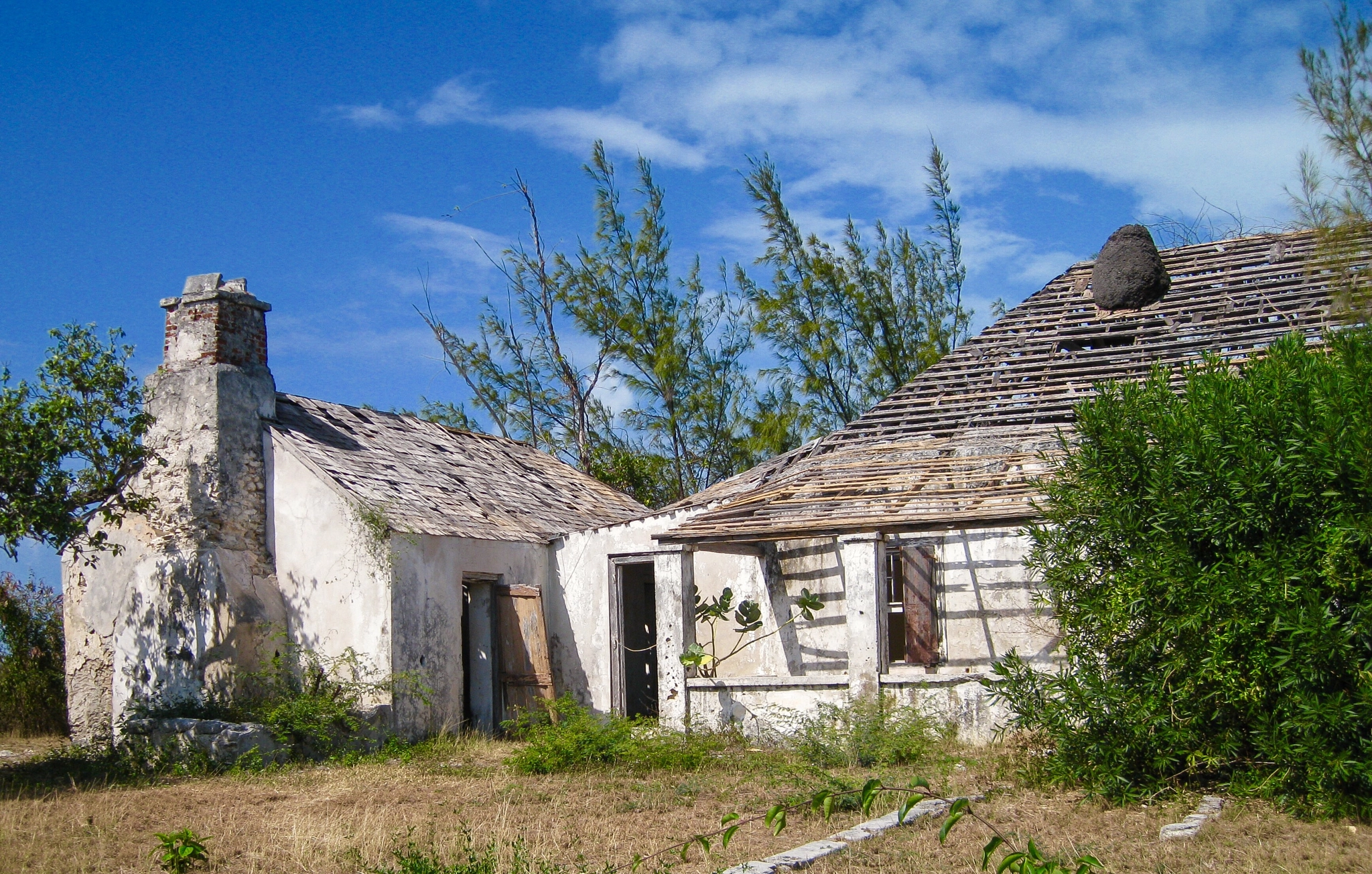 Canon POWERSHOT SD950 IS sample photo. Massive termite nest on abandoned house great exuma bahamas photography