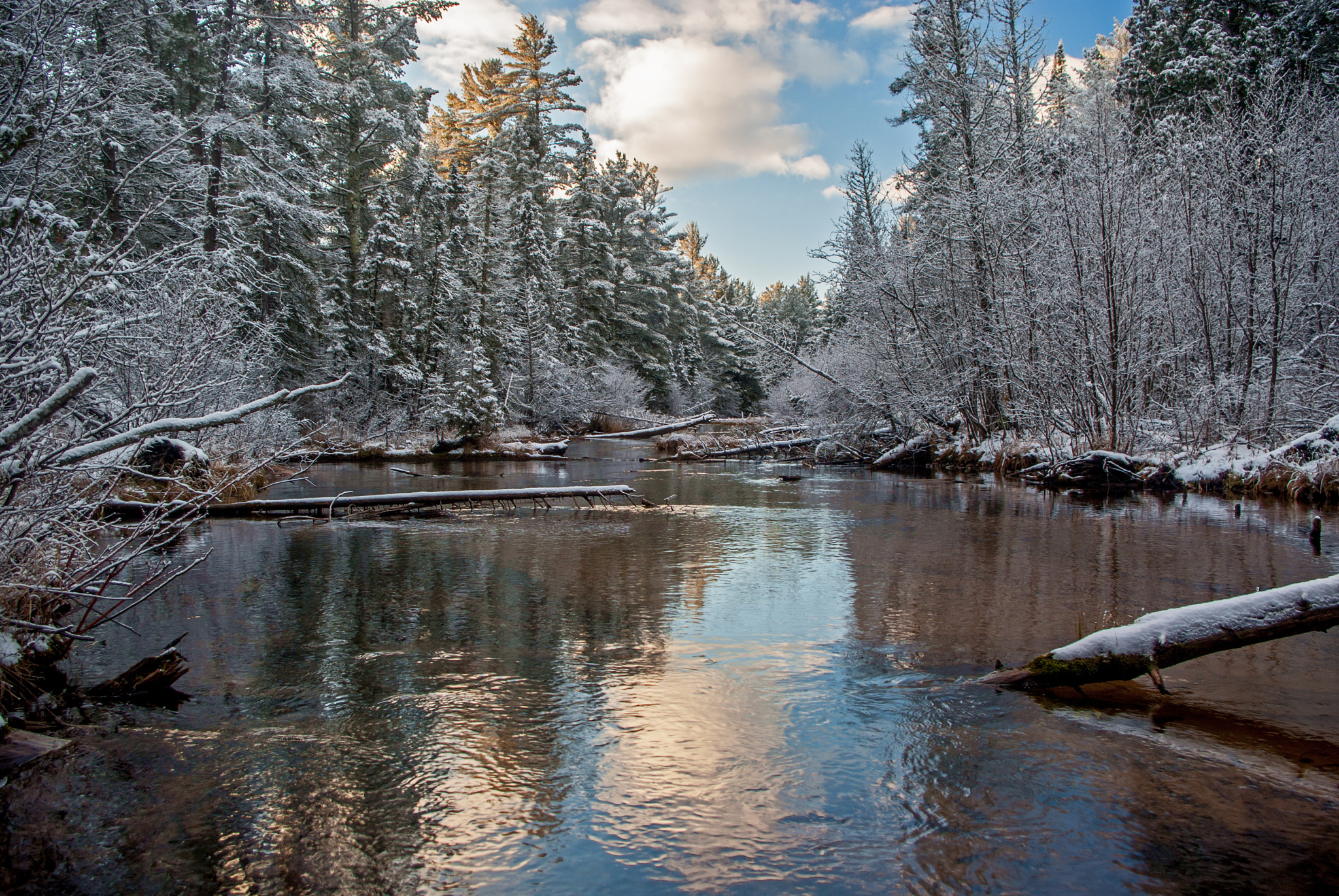 Pentax K-m (K2000) sample photo. Grand marais creek morning light photography