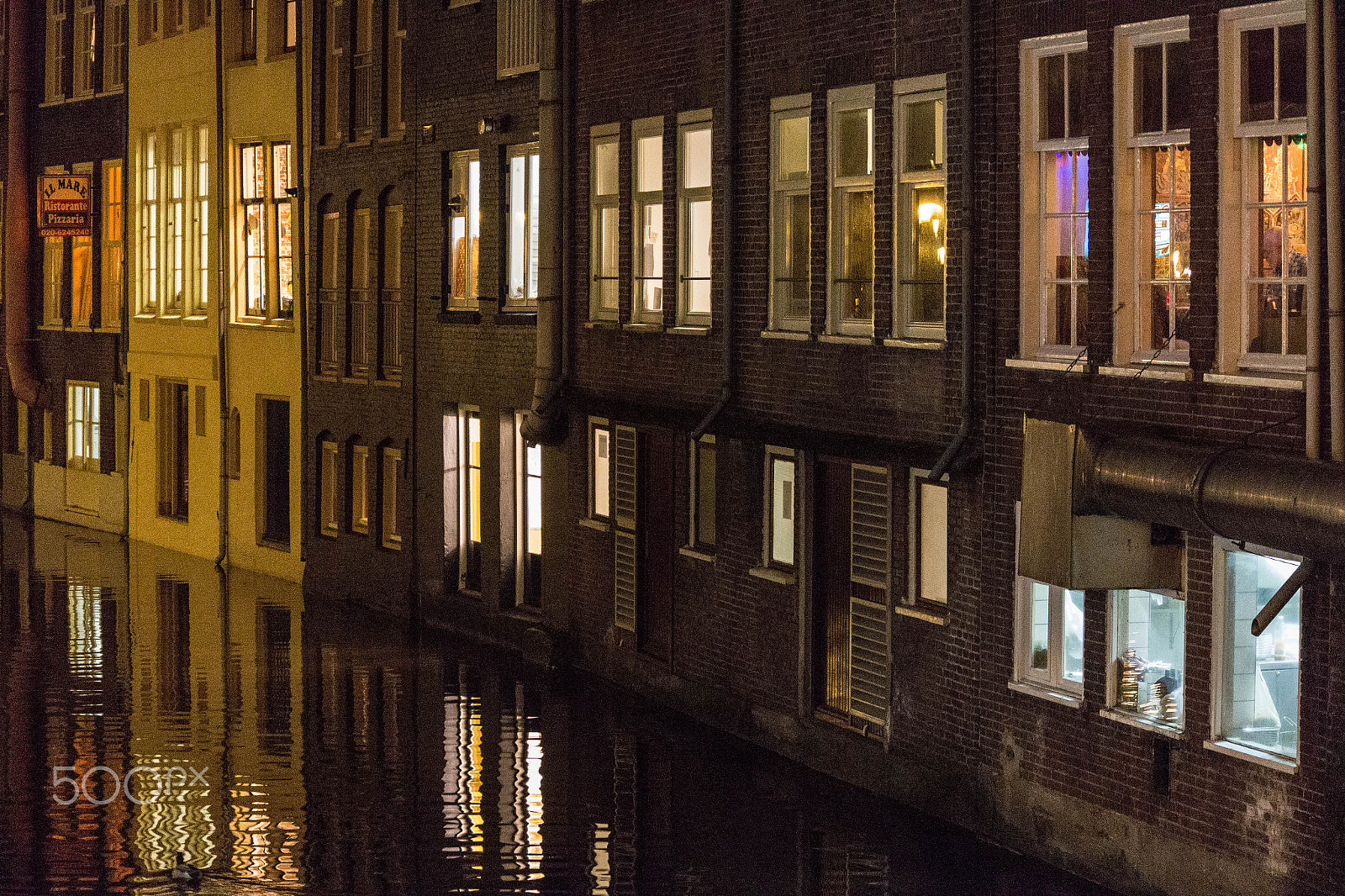 Canon EOS M sample photo. Houses at night photography