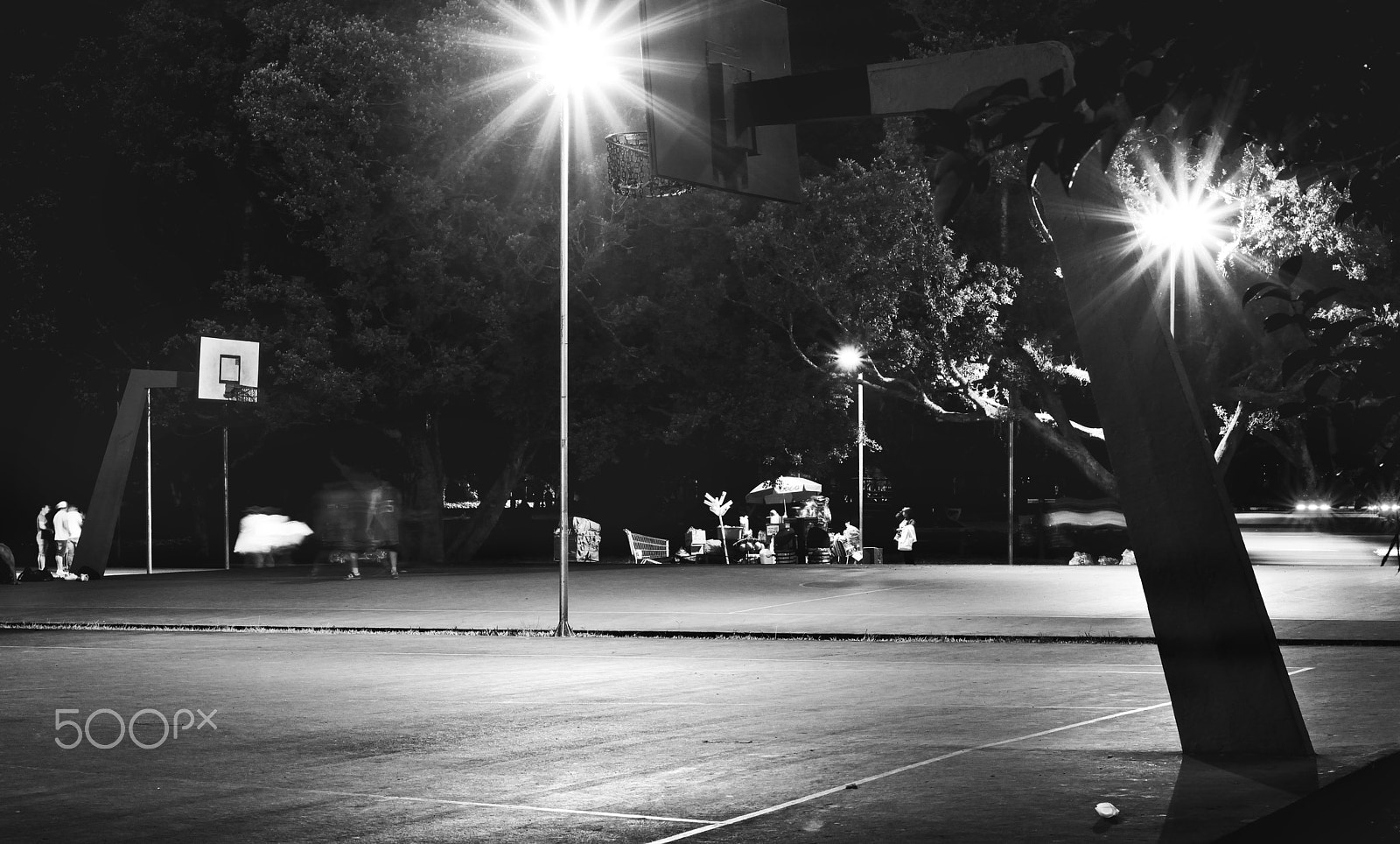 Nikon D7100 + Nikon PC-E Nikkor 24mm F3.5D ED Tilt-Shift sample photo. Basketball at night photography