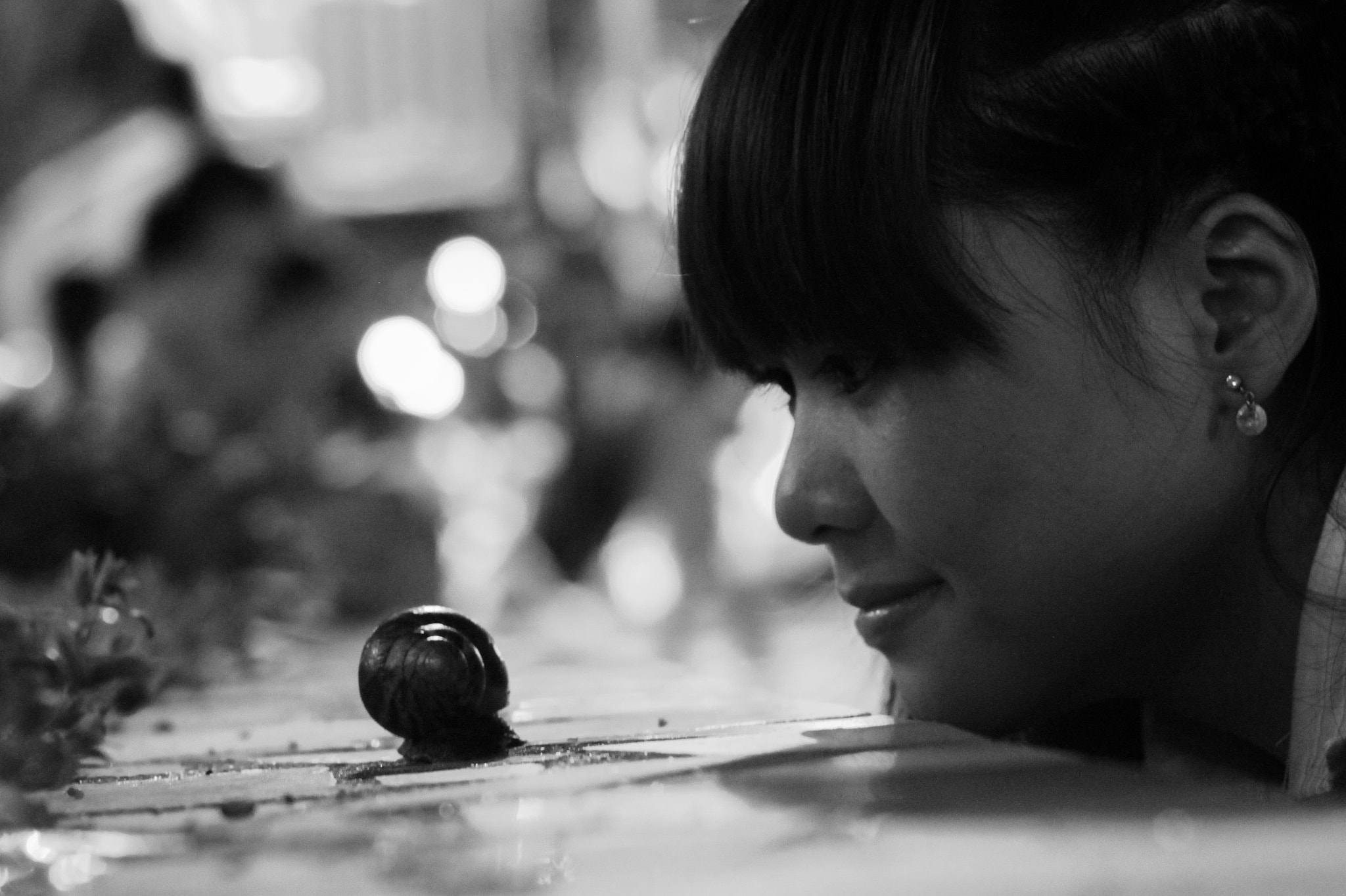 Canon EF 75-300mm f/4-5.6 USM sample photo. Snail and you photography