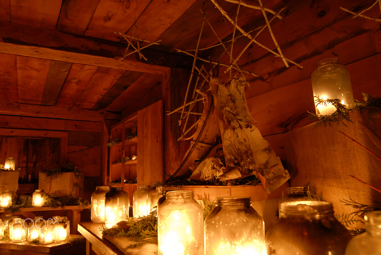 Nikon D200 sample photo. Sainte-marie among the hurons - candle light photography