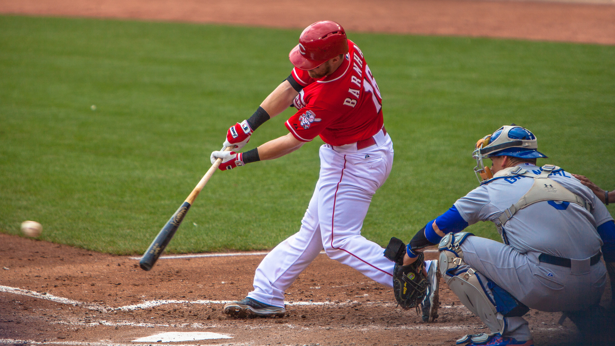 Canon EOS 5D Mark II + Canon EF 70-200mm F2.8L IS USM sample photo. Reds dodgers photography