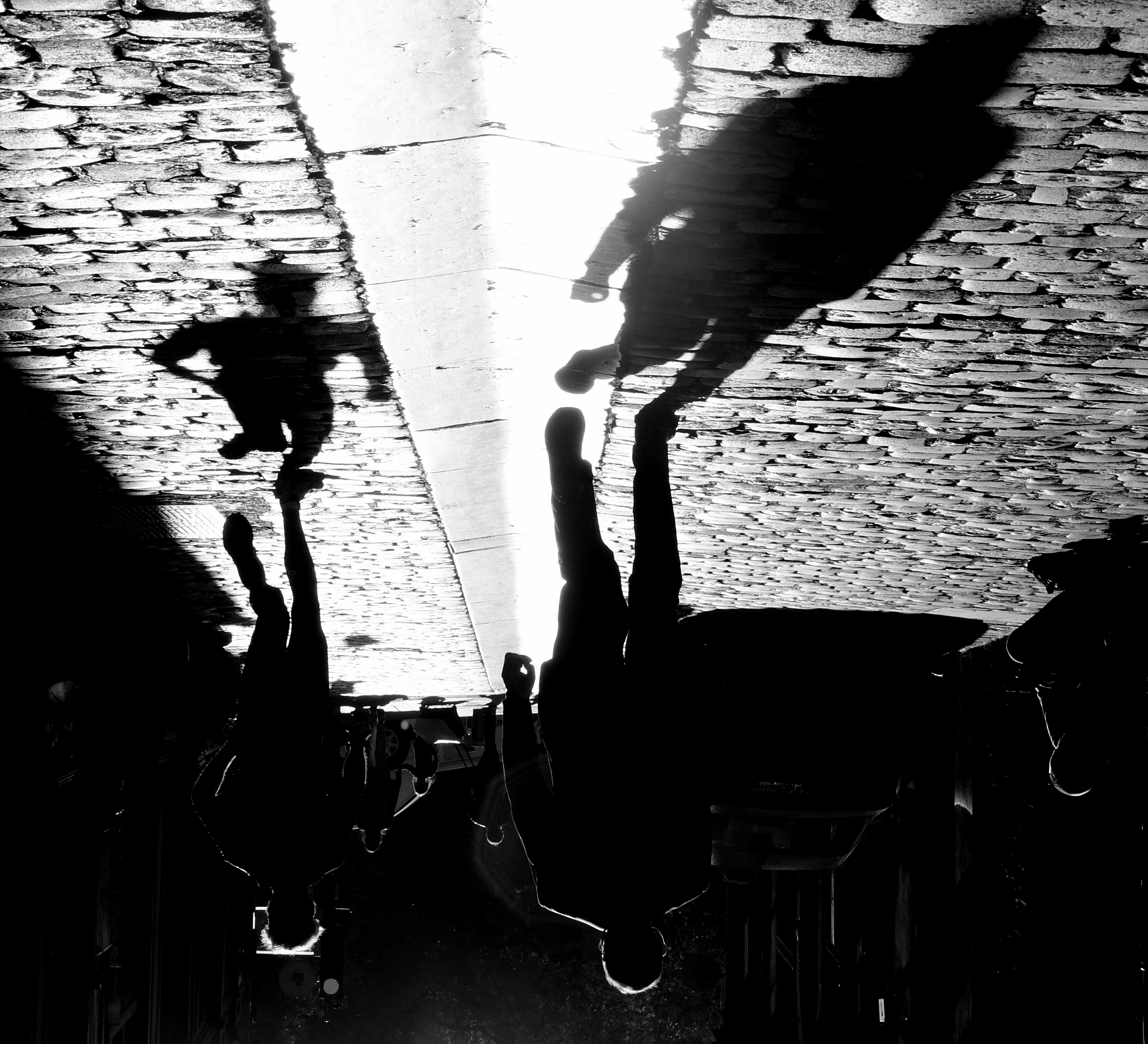 Sigma DC 18-125mm F4-5,6 D sample photo. Shadows of tall and little man photography