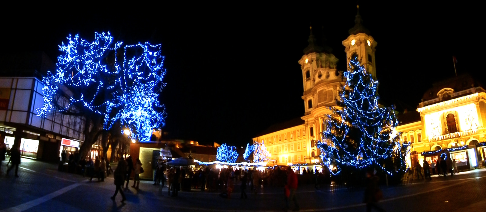 Olympus SP-610UZ sample photo. Christmas light - eger, hungary photography