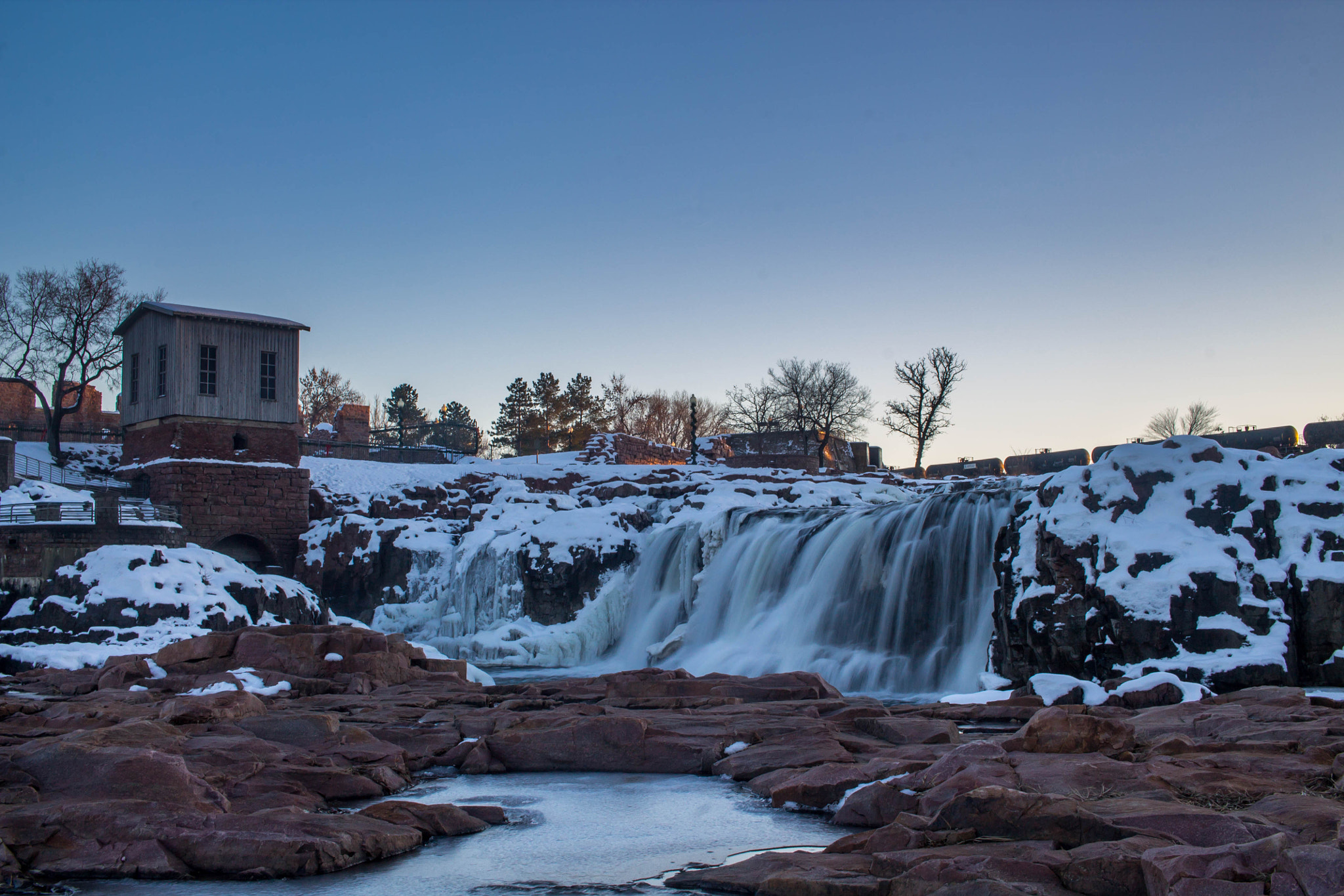 Canon EF-S 24mm F2.8 STM sample photo. Frozen falls photography