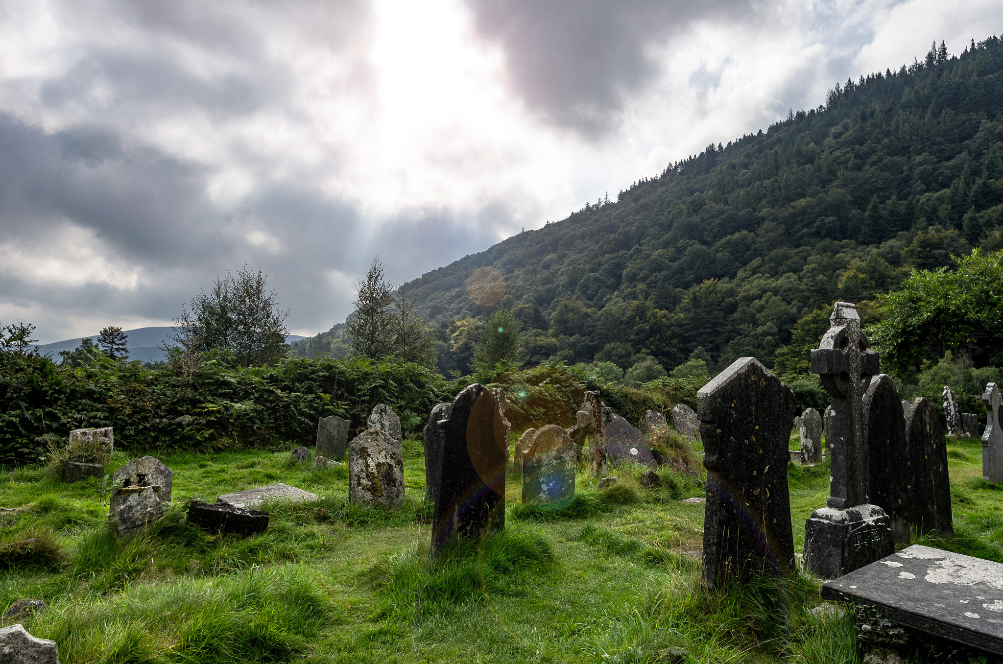 Pentax K-5 sample photo. Glendalough graveyard photography