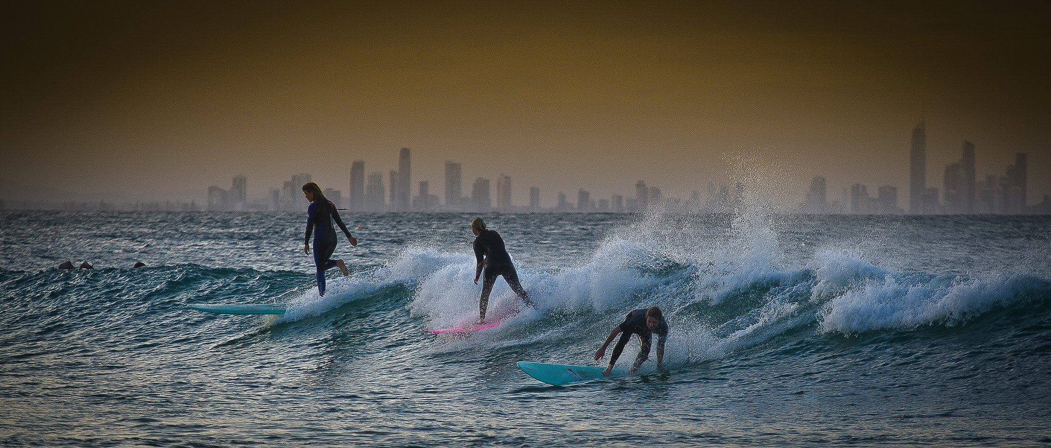 Sigma 70-210mm F2.8 APO sample photo. Surf and the city photography