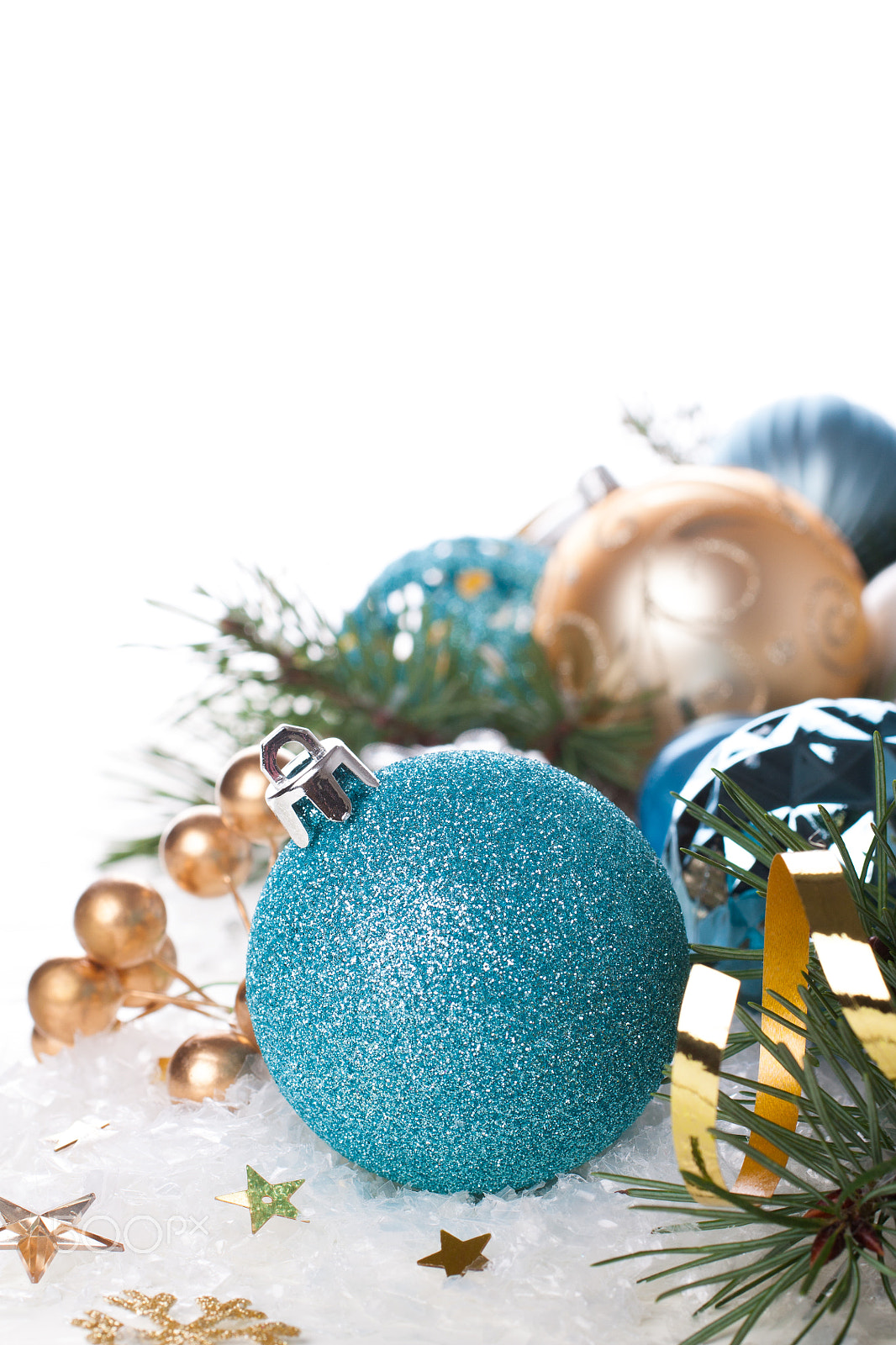 Sigma 50mm F1.4 EX DG HSM sample photo. Christmas composition with blue ball photography