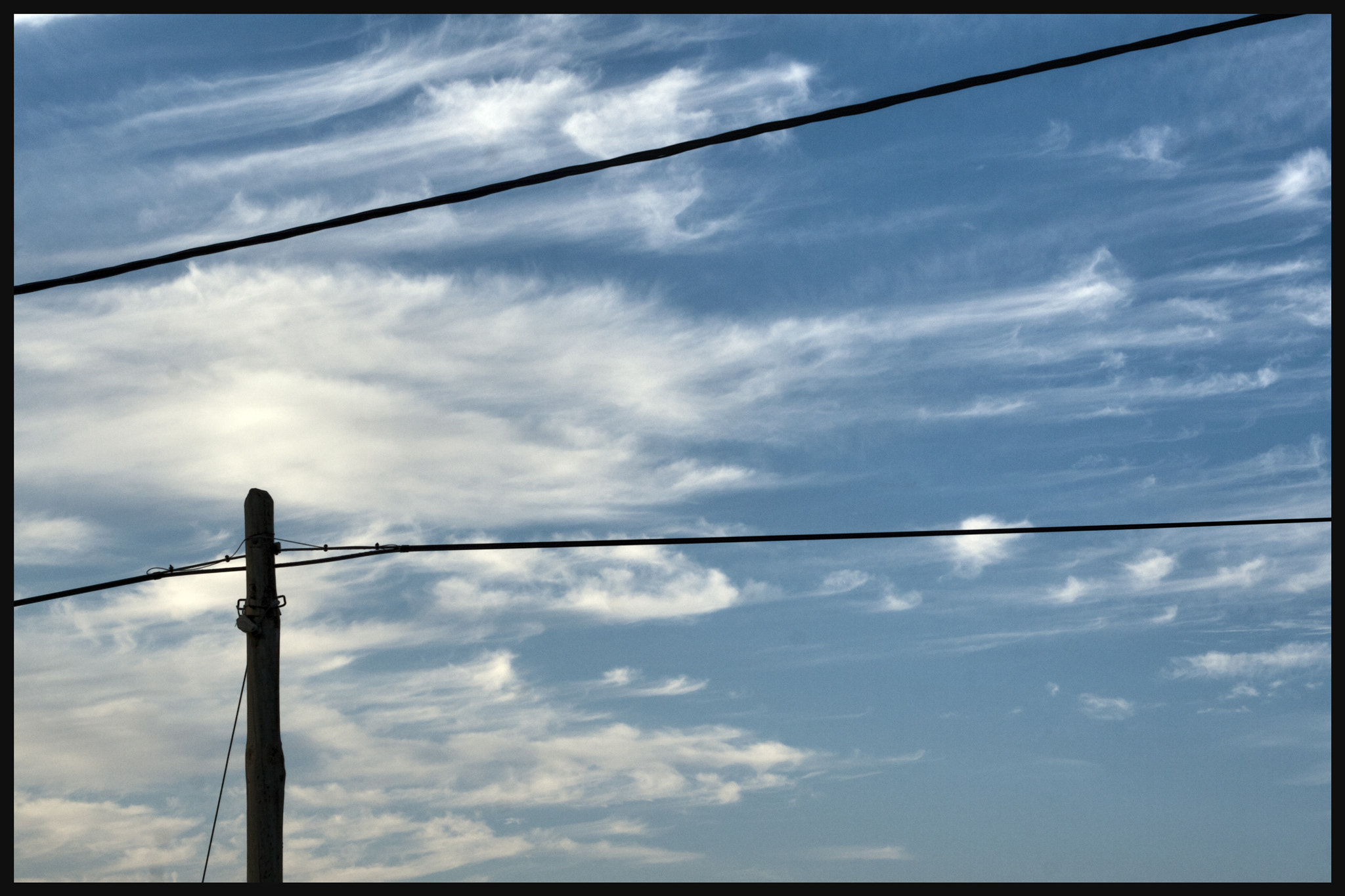 Canon EOS 30D + Canon EF 50mm F1.8 II sample photo. Cables and skies. photography