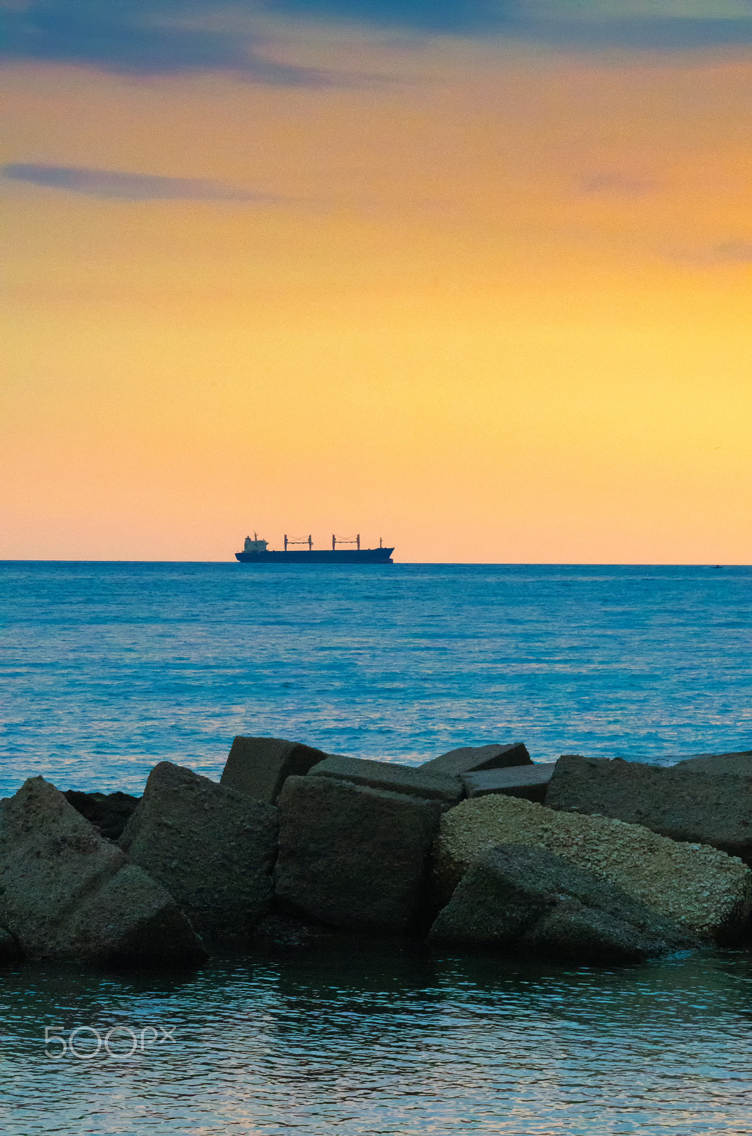 Pentax K-5 sample photo. Cargo ship photography