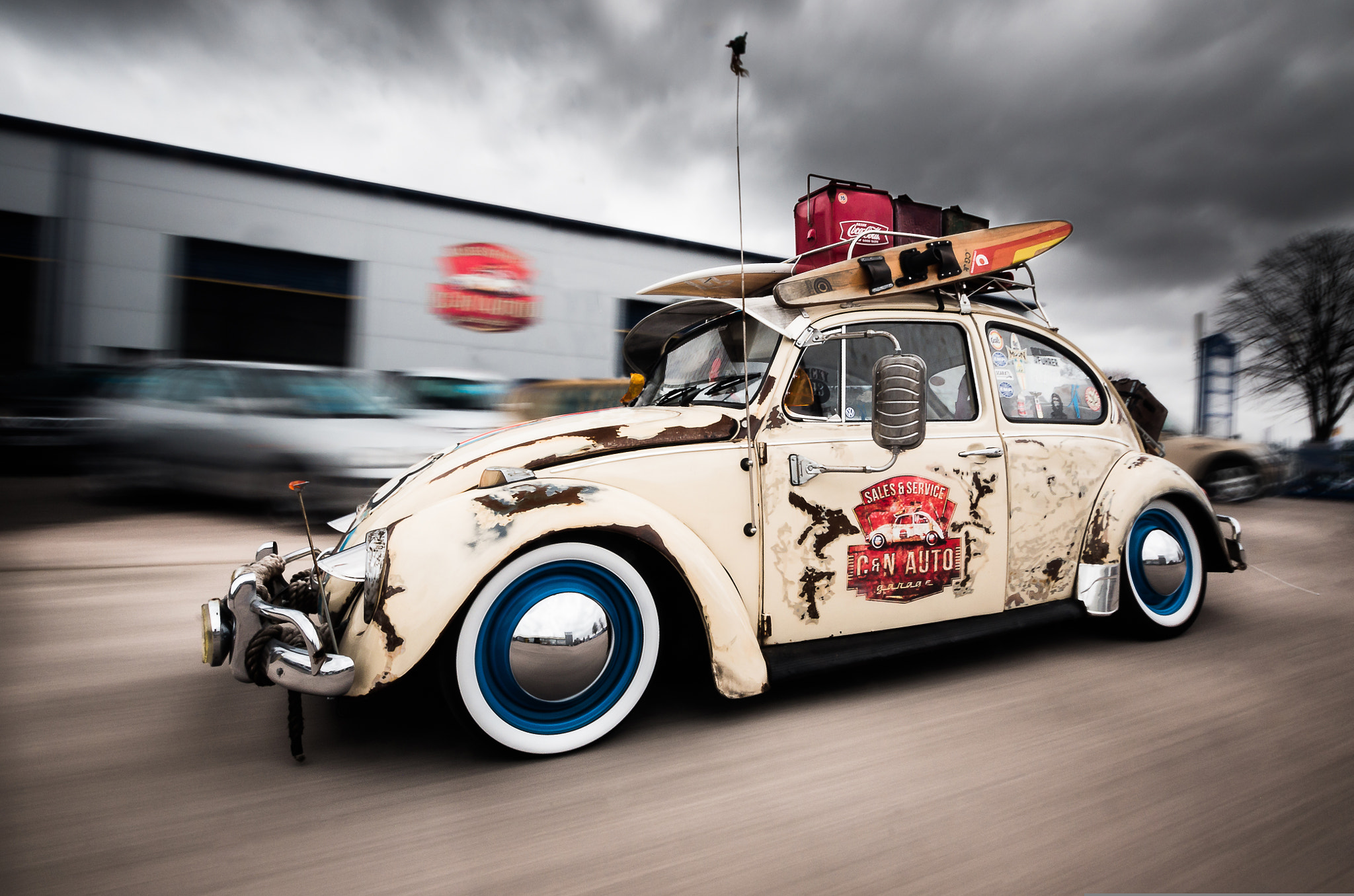 Sigma 10-20mm F3.5 EX DC HSM sample photo. Vw vintage 'herbie' classic beetle rigged! photography