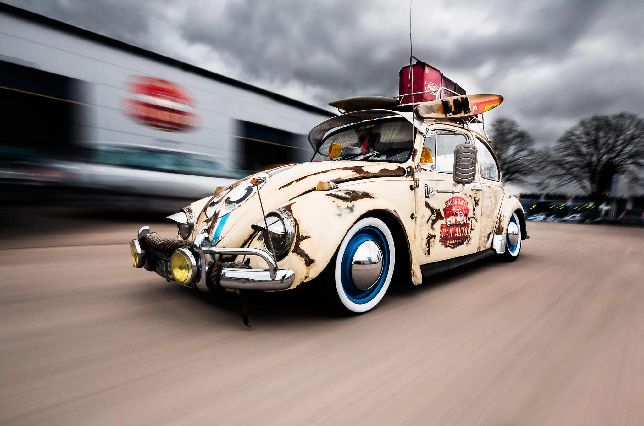 Sigma 10-20mm F3.5 EX DC HSM sample photo. Vw vintage 'herbie' classic beetle rigged! photography
