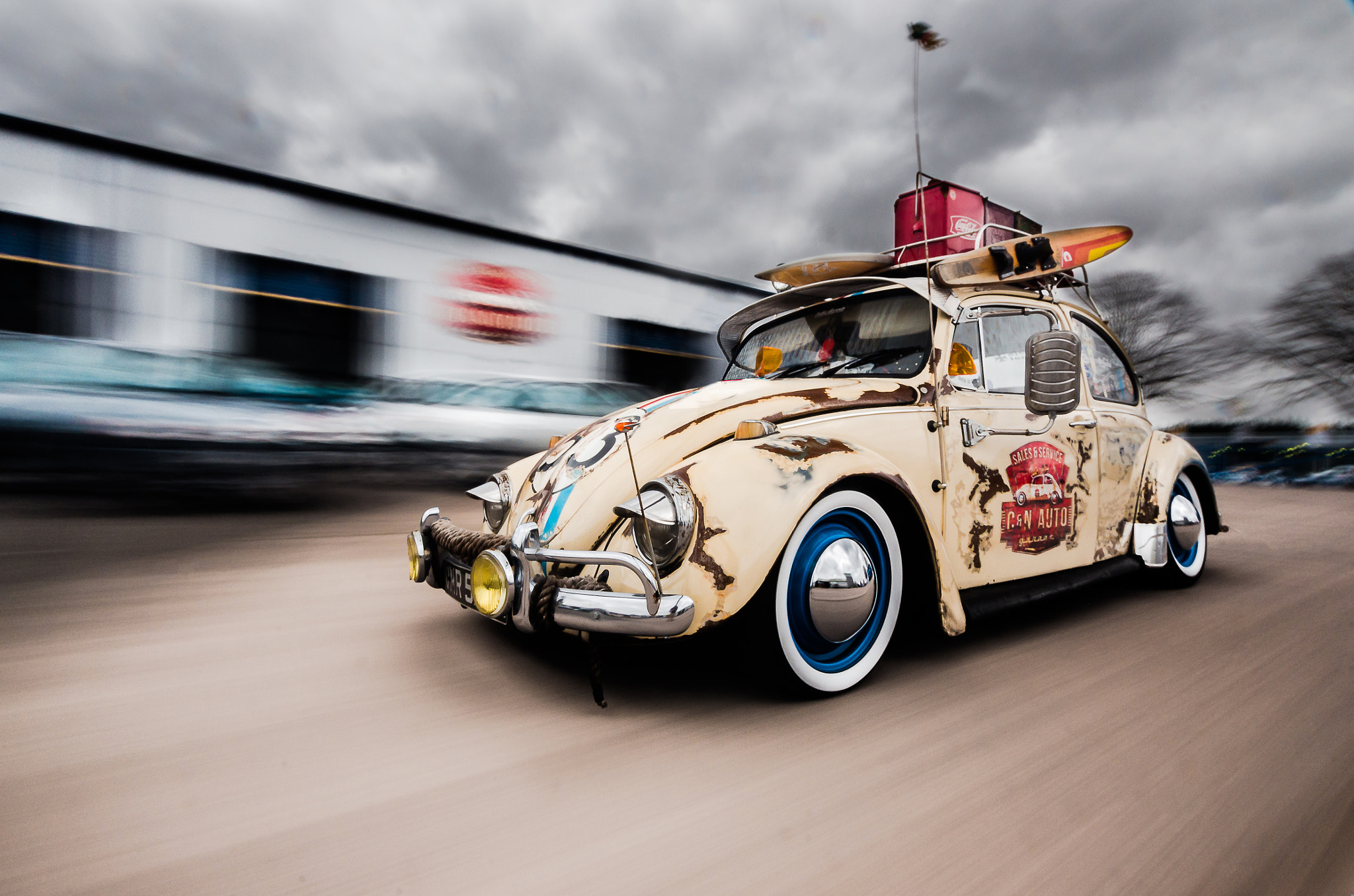 Sigma 10-20mm F3.5 EX DC HSM sample photo. Vw vintage 'herbie' classic beetle rigged! photography