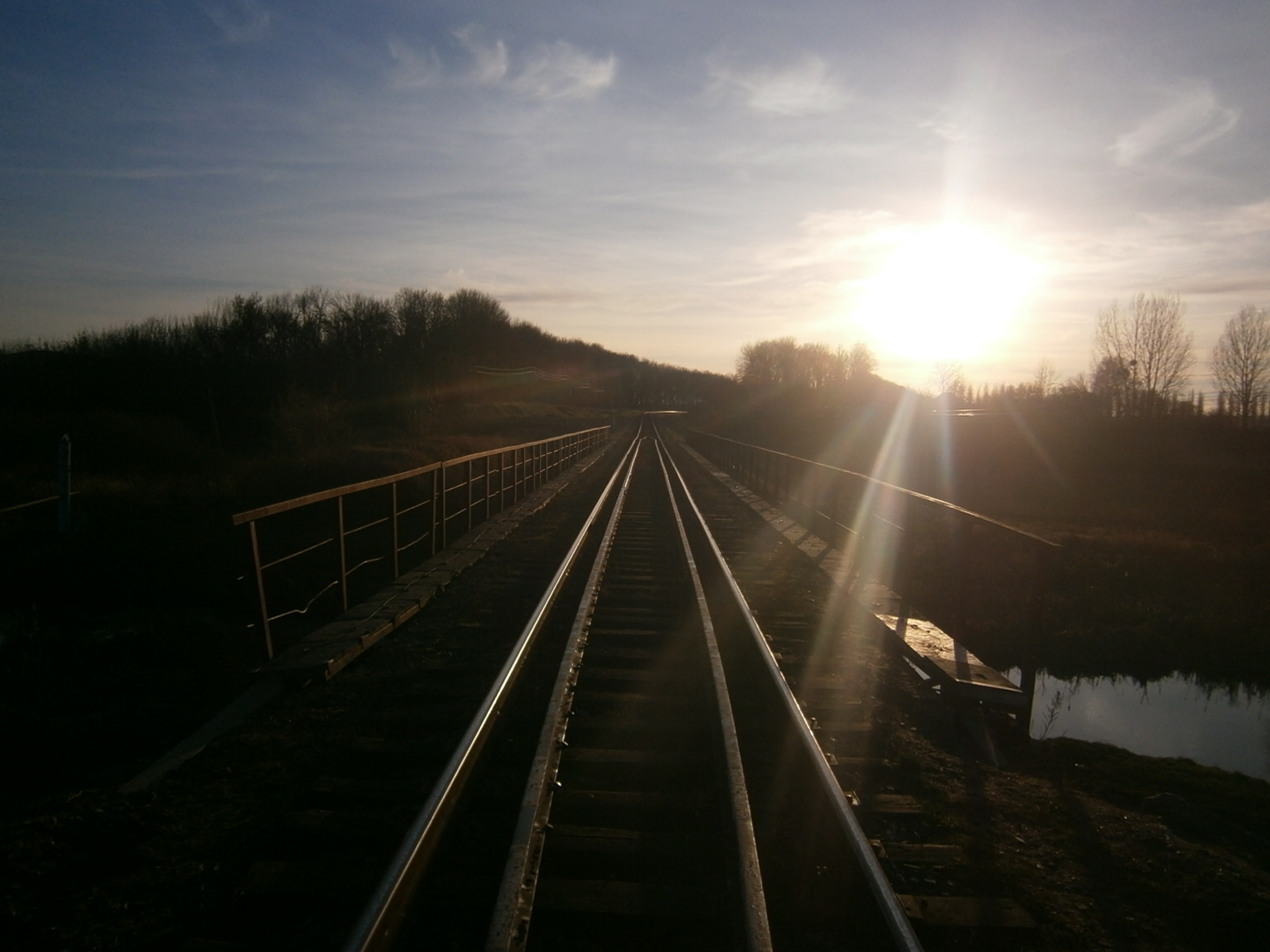 Olympus VG130,D710 sample photo. Railway photography