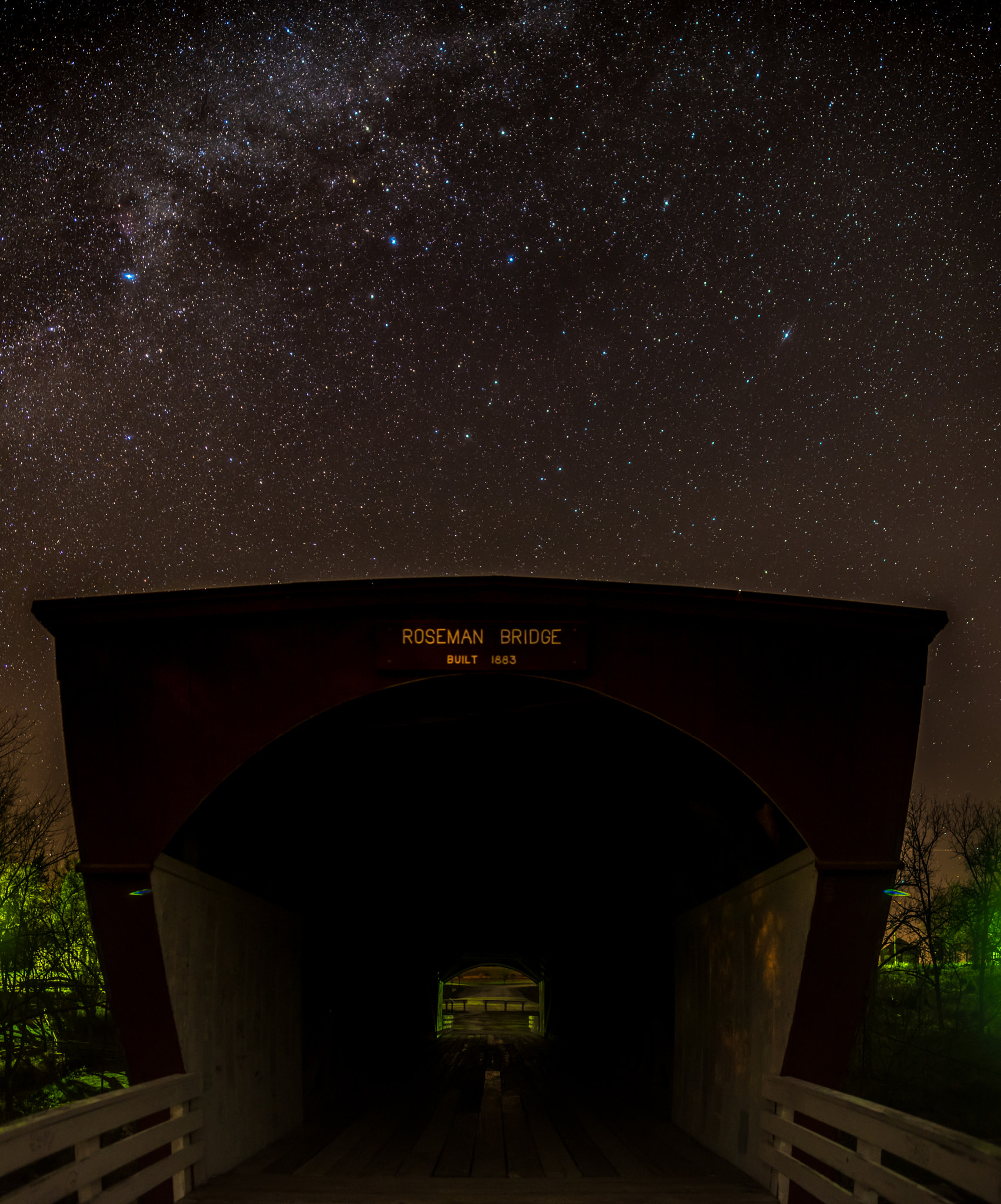 Samyang 12mm F2.8 ED AS NCS Fisheye sample photo. A star filled night at the covered bridge photography