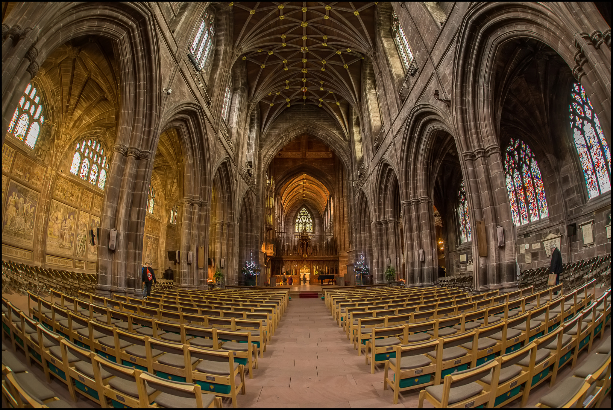 Nikon D610 + Sigma 15mm F2.8 EX DG Diagonal Fisheye sample photo. Chester cathedral photography