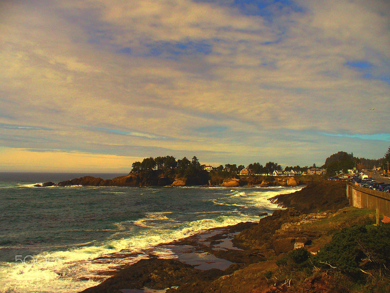 Panasonic DMC-LZ2 sample photo. Sea wall at depoe bay photography