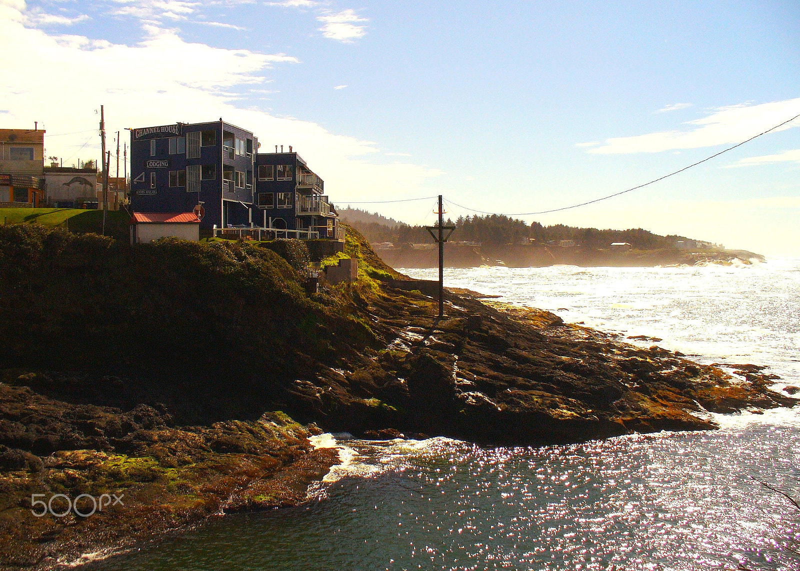 Panasonic DMC-LZ2 sample photo. The south side of depoe bay inlet photography