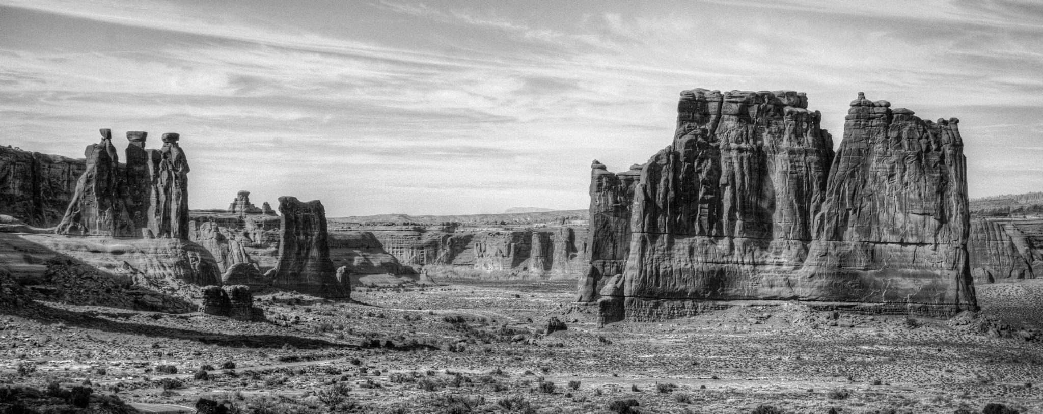 Sony a7R + Canon EF 24-105mm F4L IS USM sample photo. Courthouse towers - arches national park photography