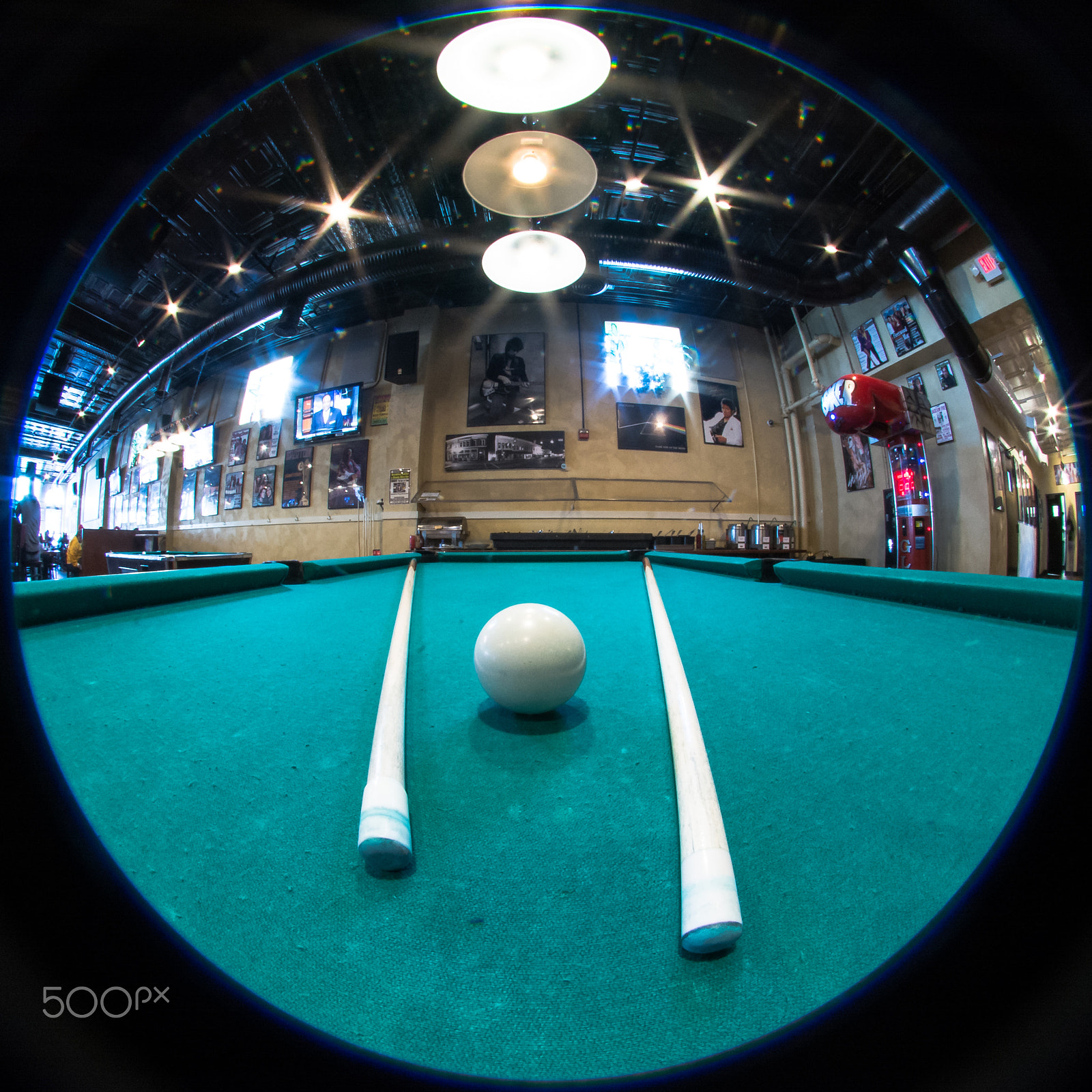 Sigma 4.5mm F2.8 EX DC HSM Circular Fisheye sample photo. A game of pool photography