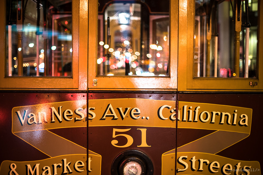 Sony a7R II + Canon EF 50mm F1.4 USM sample photo. Car 51 - california street cable car line, san francisco photography