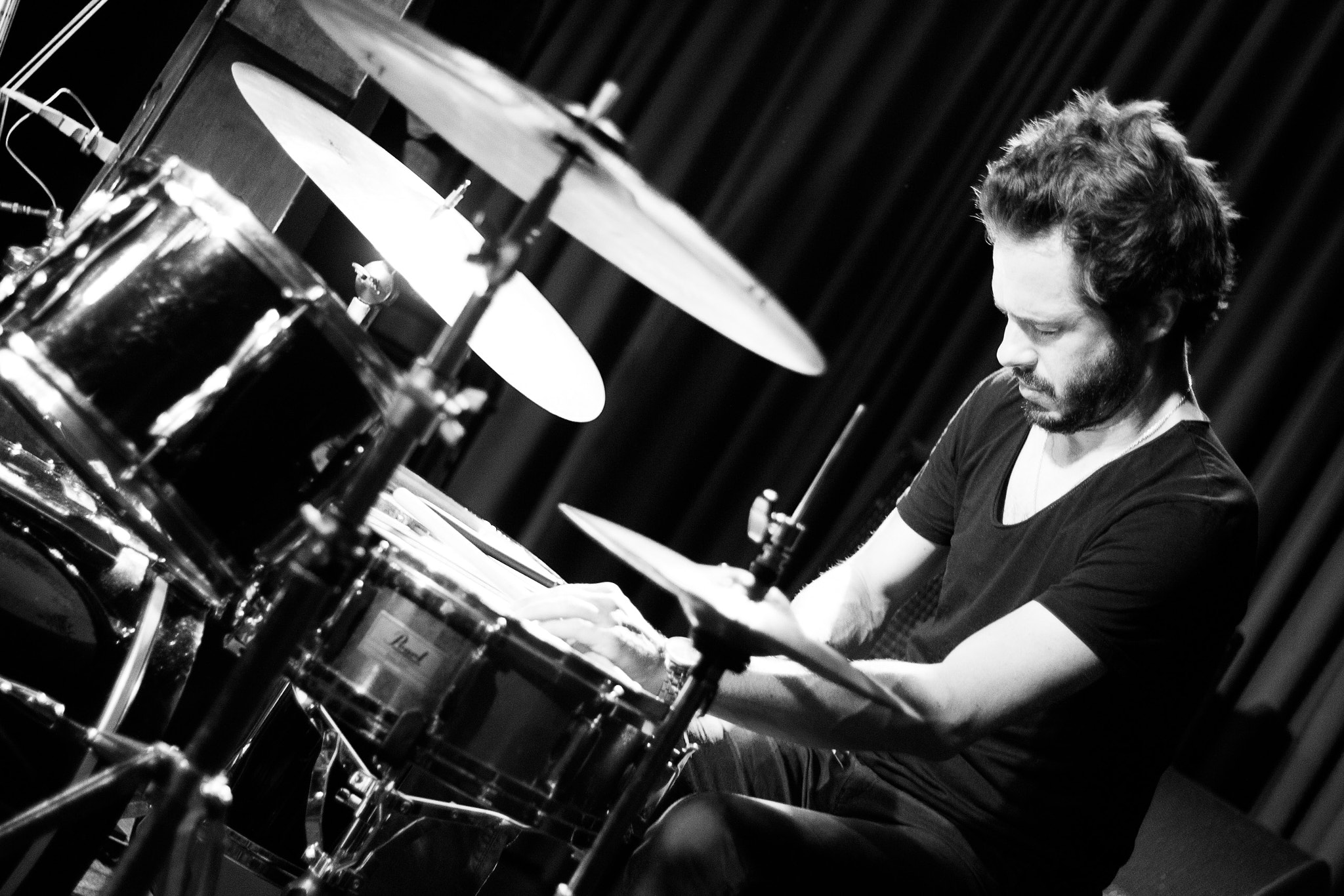 Canon EOS 70D + Canon EF 50mm f/1.8 sample photo. The jazz drummer photography