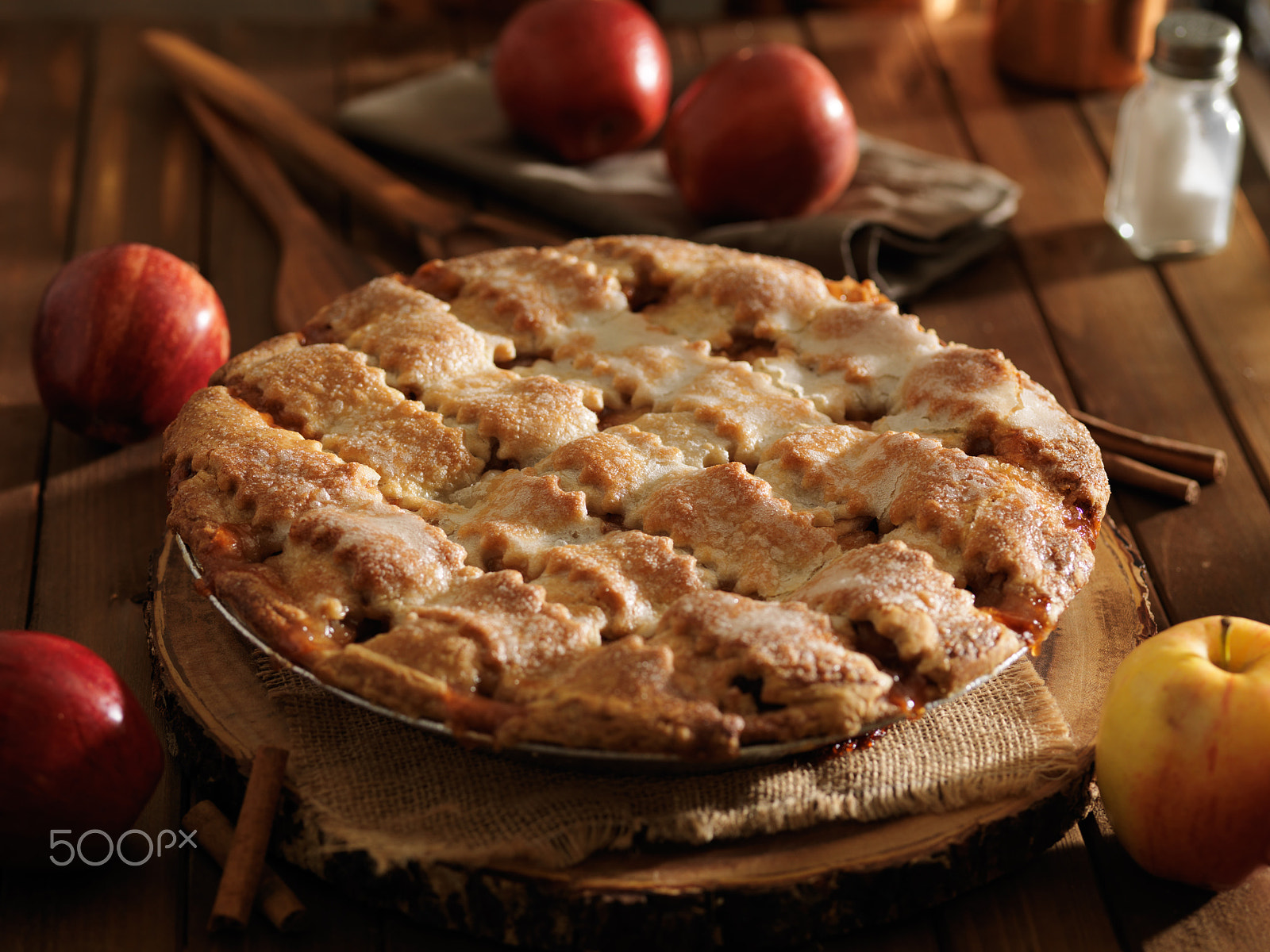 HC 120 sample photo. Homemade apple pie with rustic autumn theme photography