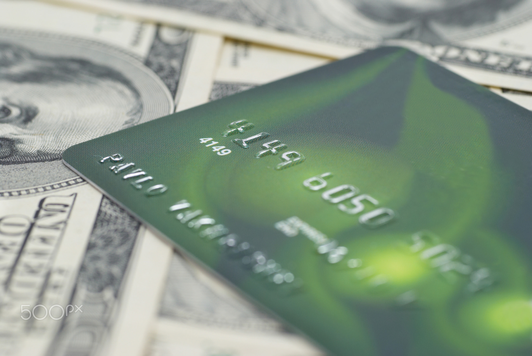 Credit card with money