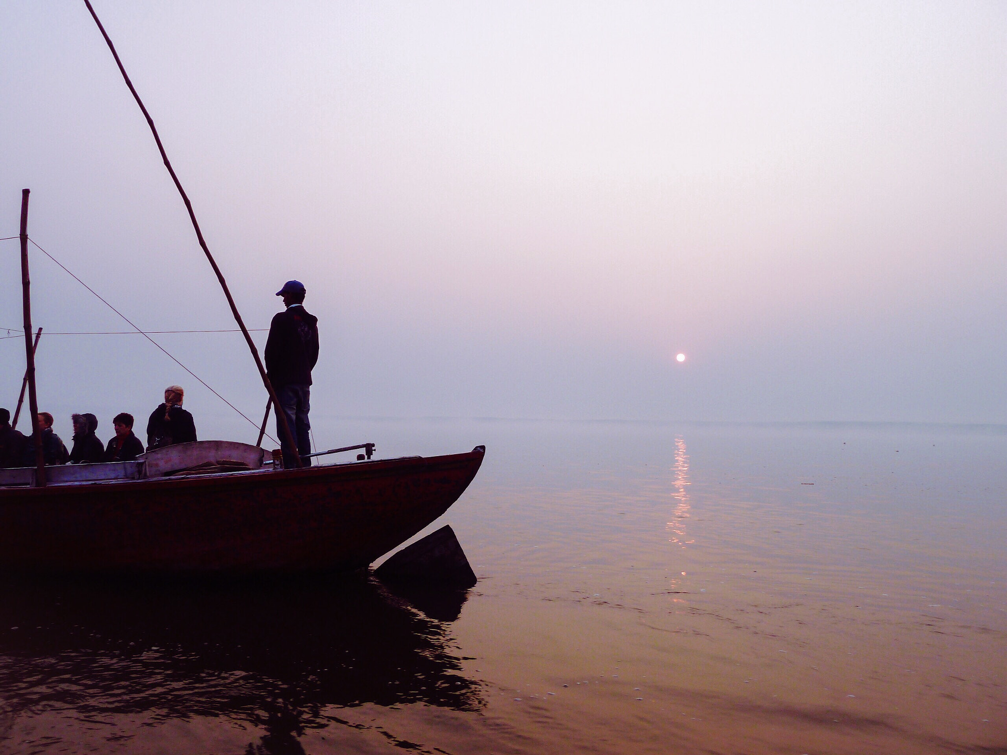 Leica V-Lux 20 sample photo. ____boat at ganga river ferrying people as early a ... photography